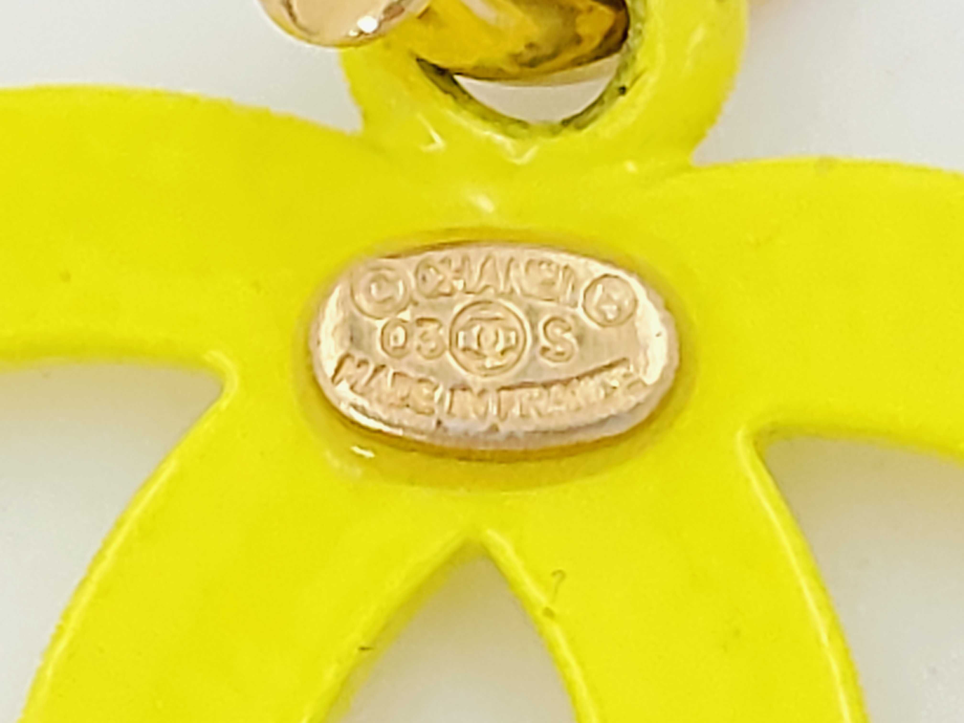 03S Coco Mark Earrings Yellow Earrings — view 6