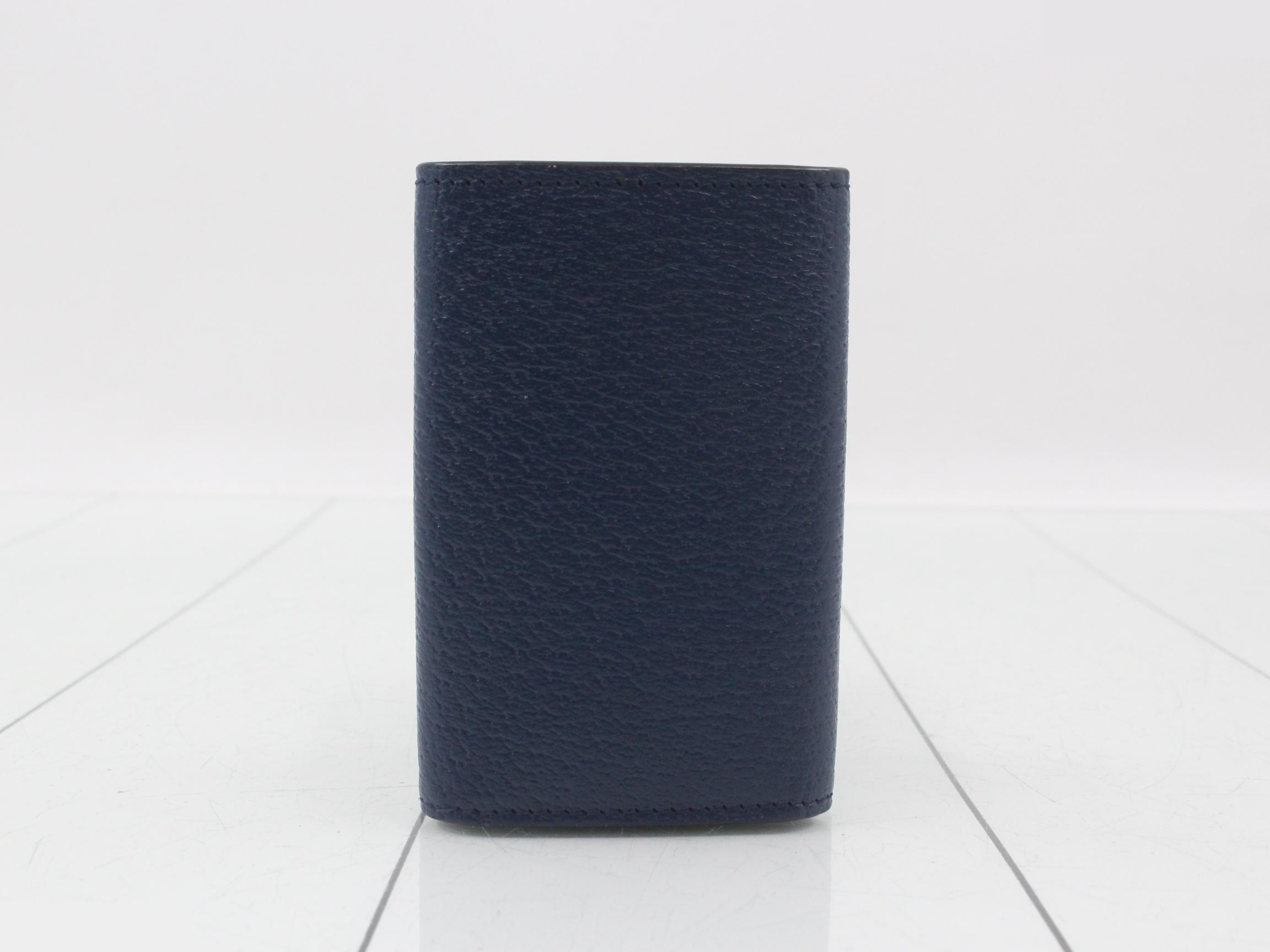GG Marmont Key Case, Blue, Six Hooks, Calfskin — view 2