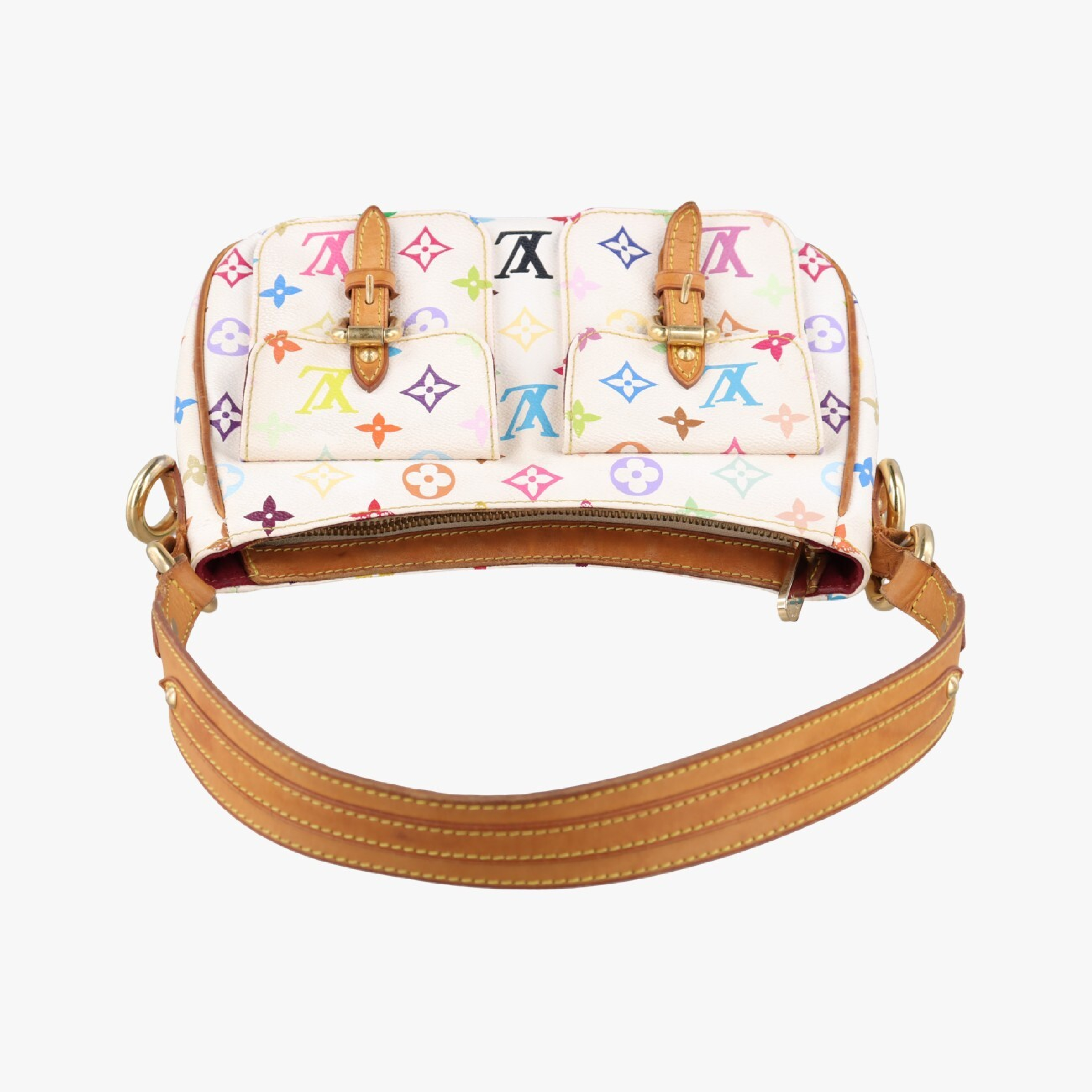 Lodge PM Blanc Monogram Multicolor M40053 FL0016 Shoulder Bag — view 5