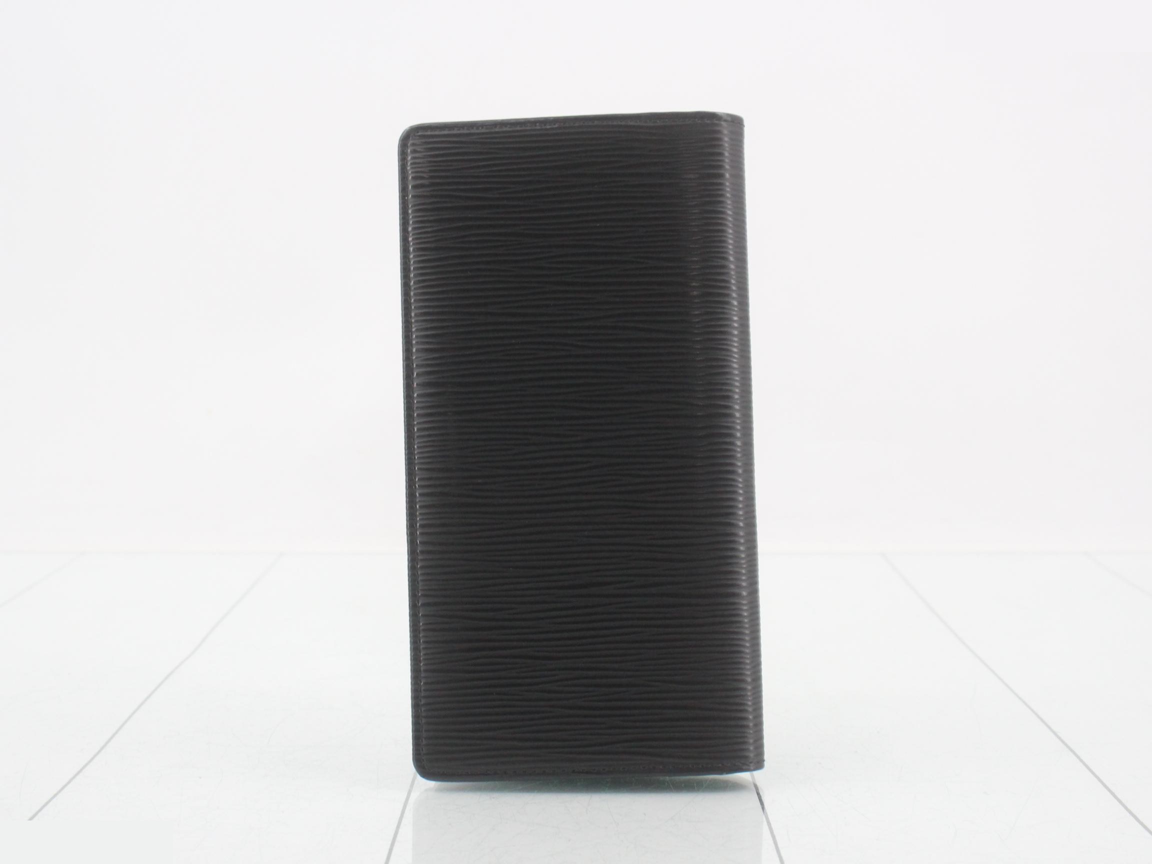 Portefeuille Brazza Noir Epi Leather Long Wallet, Black — view 2