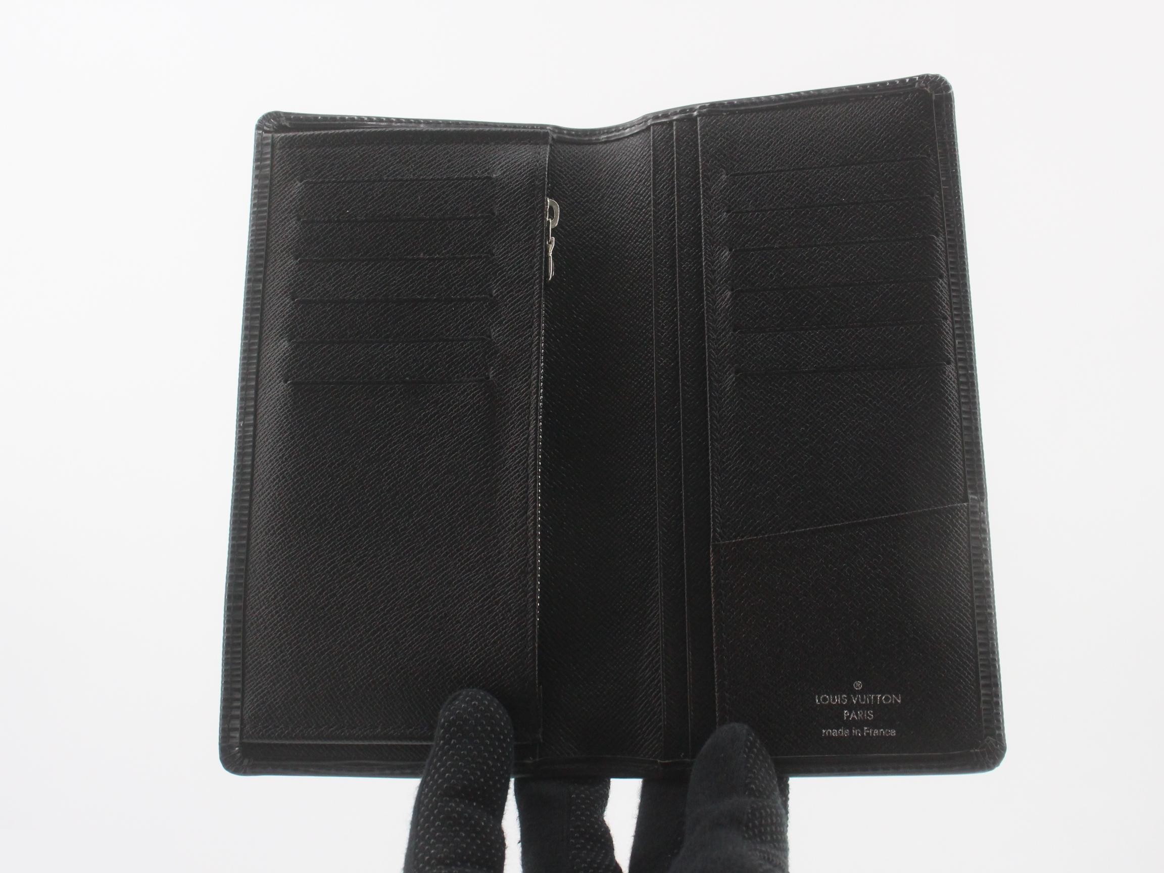 Portefeuille Brazza Noir Epi Leather Long Wallet, Black — view 4