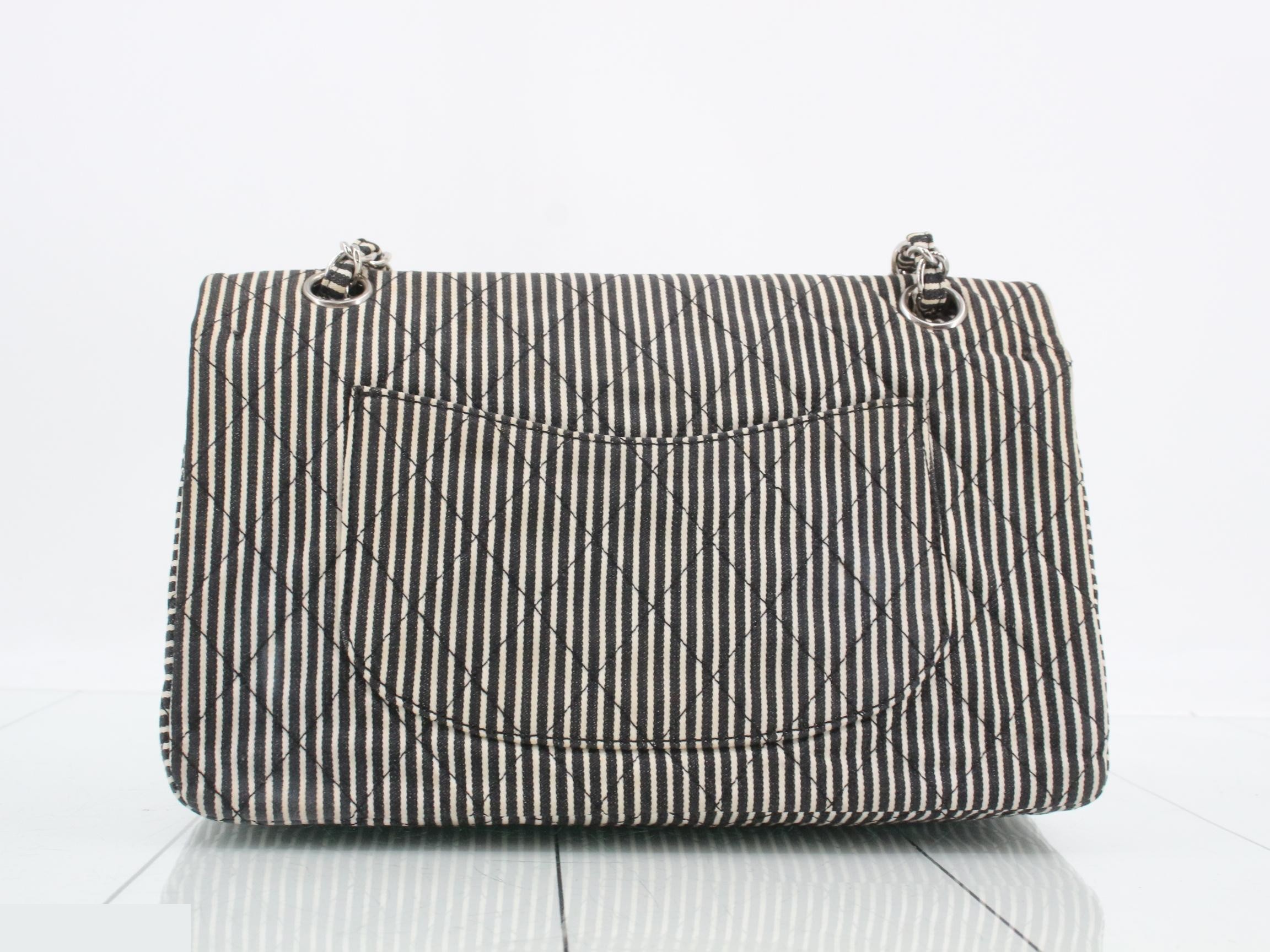 Striped Canvas Chain Shoulder Bag — view 2