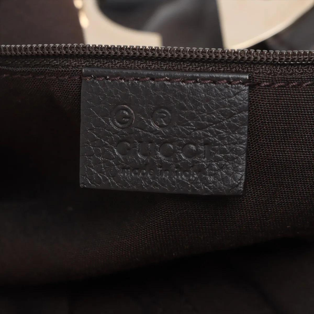 Charlotte Leather Tote Bag Brown 353707 — view 11