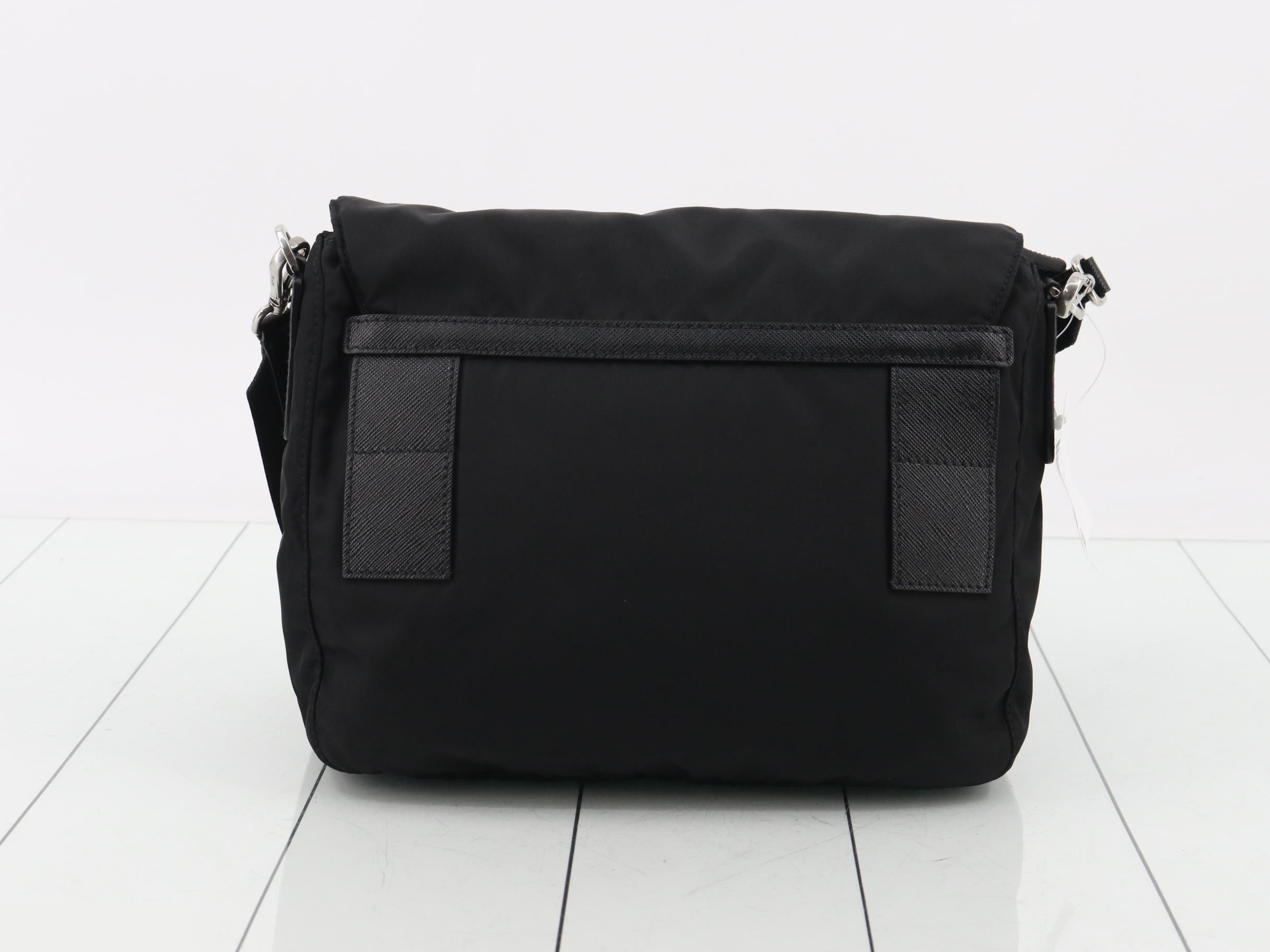 Shoulder bag, Re-Nylon, Black — view 2