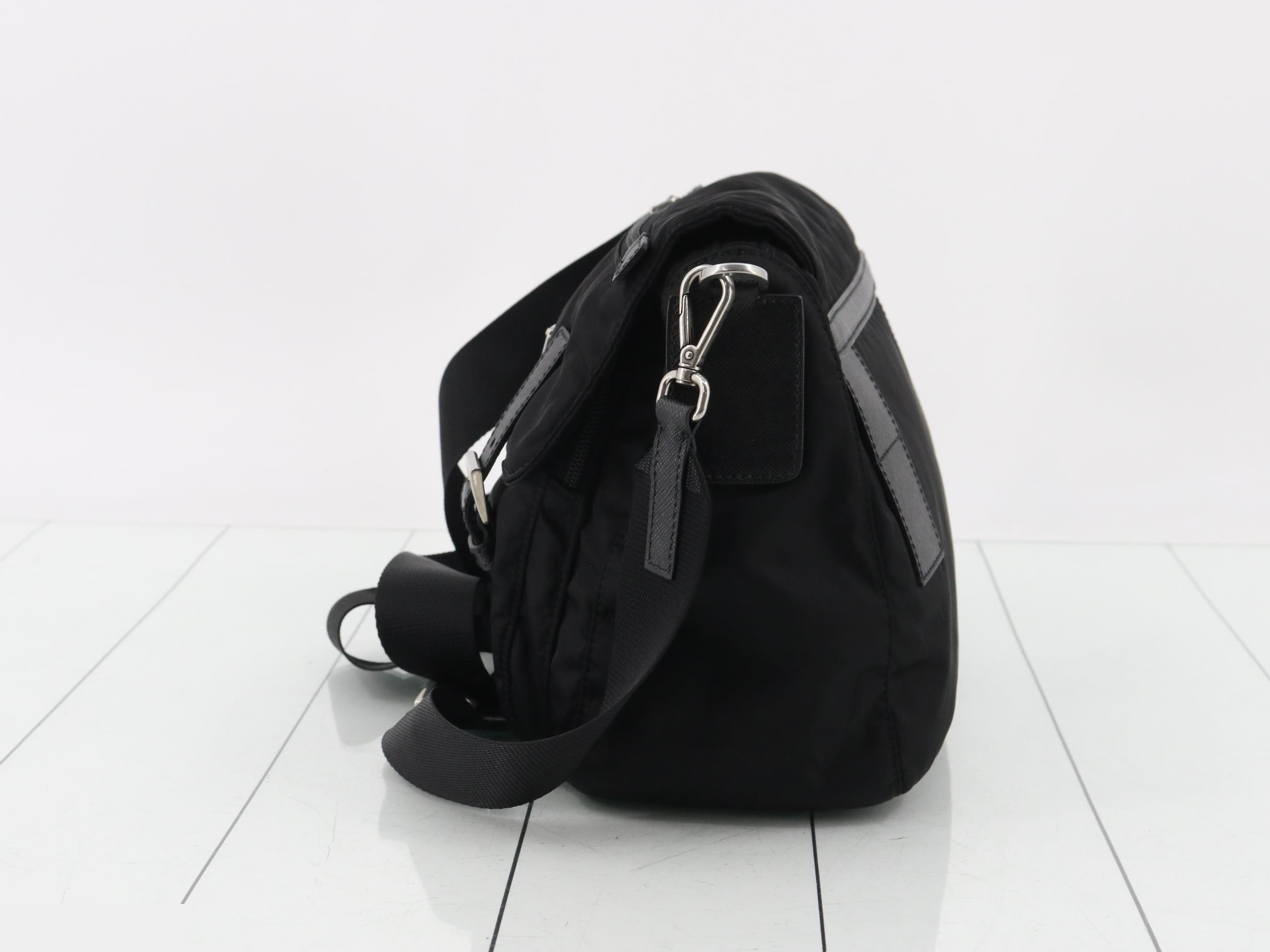 Shoulder bag, Re-Nylon, Black — view 3