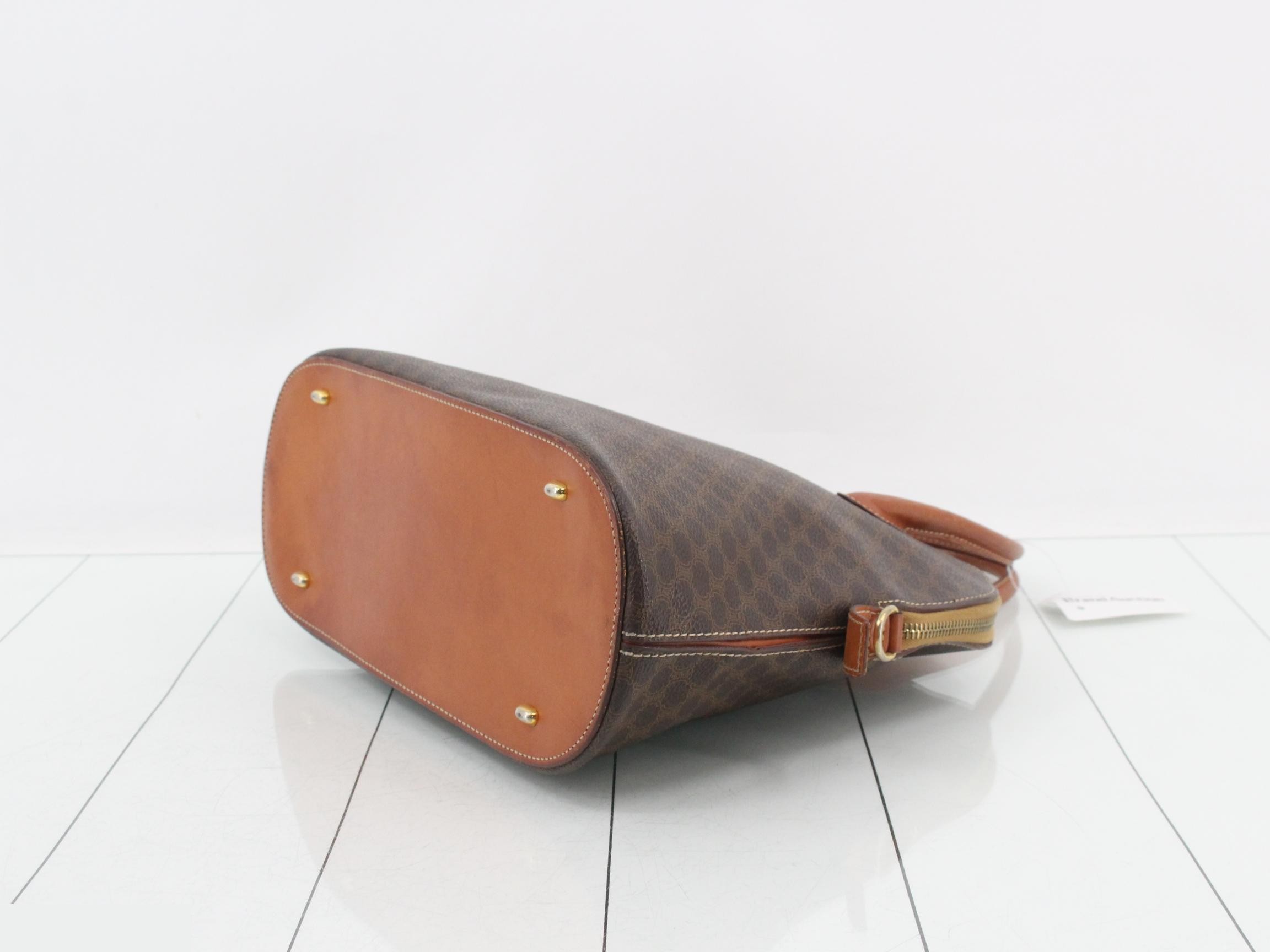Macadam handbag, PVC/leather, brown — view 6