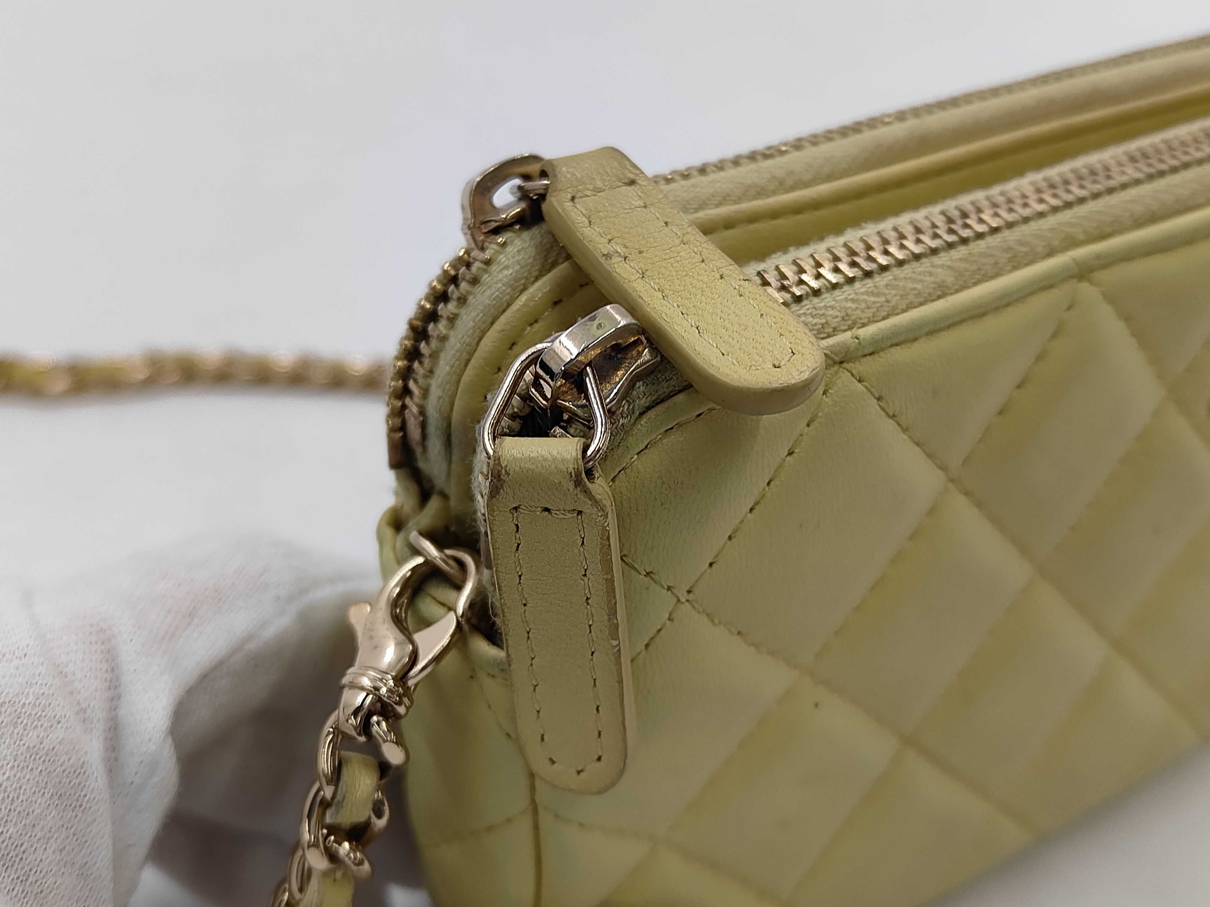 Matelassé Shoulder Bag (Yellow) — view 8