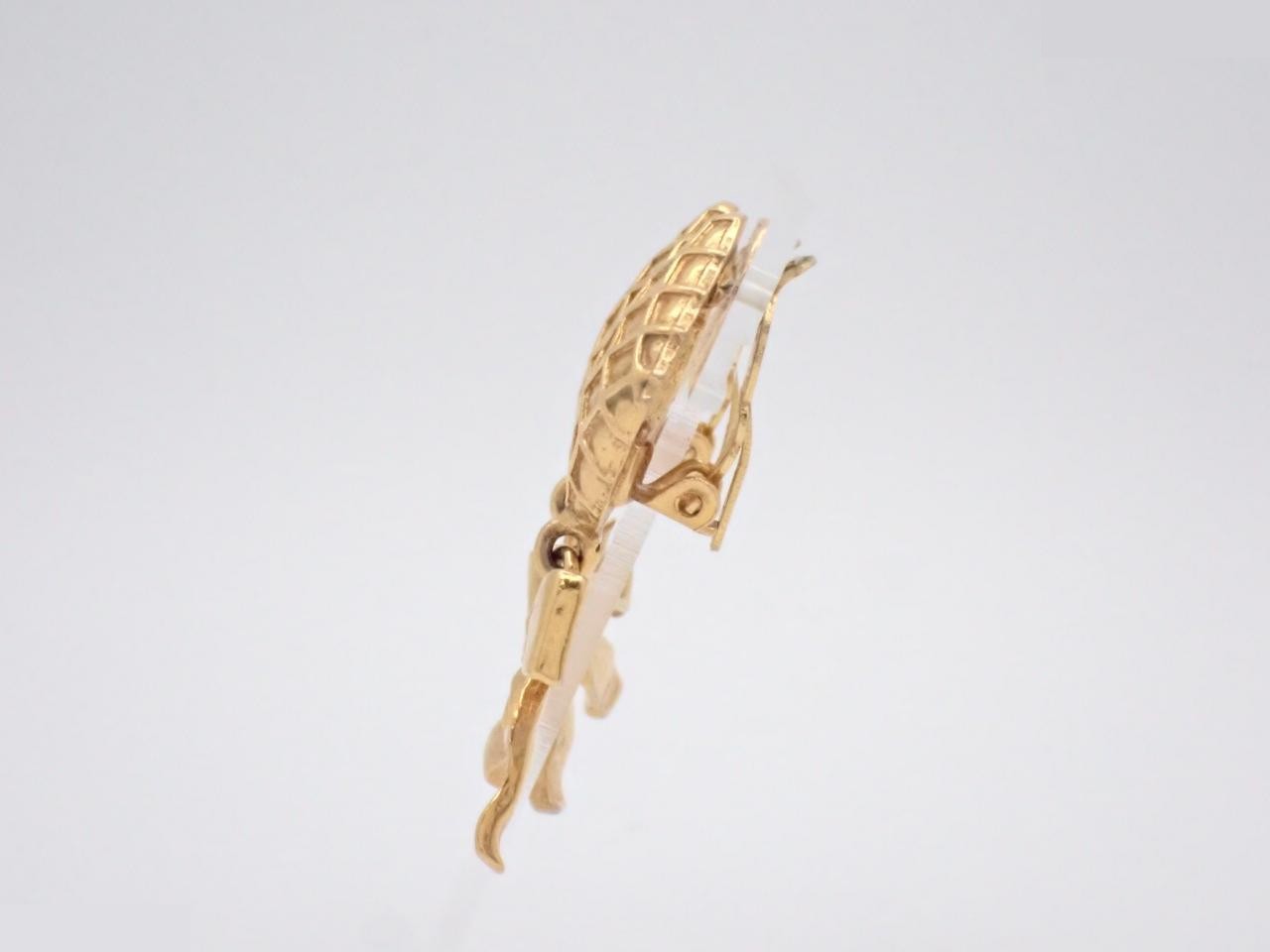 Earrings, ribbon diamond shape — view 3