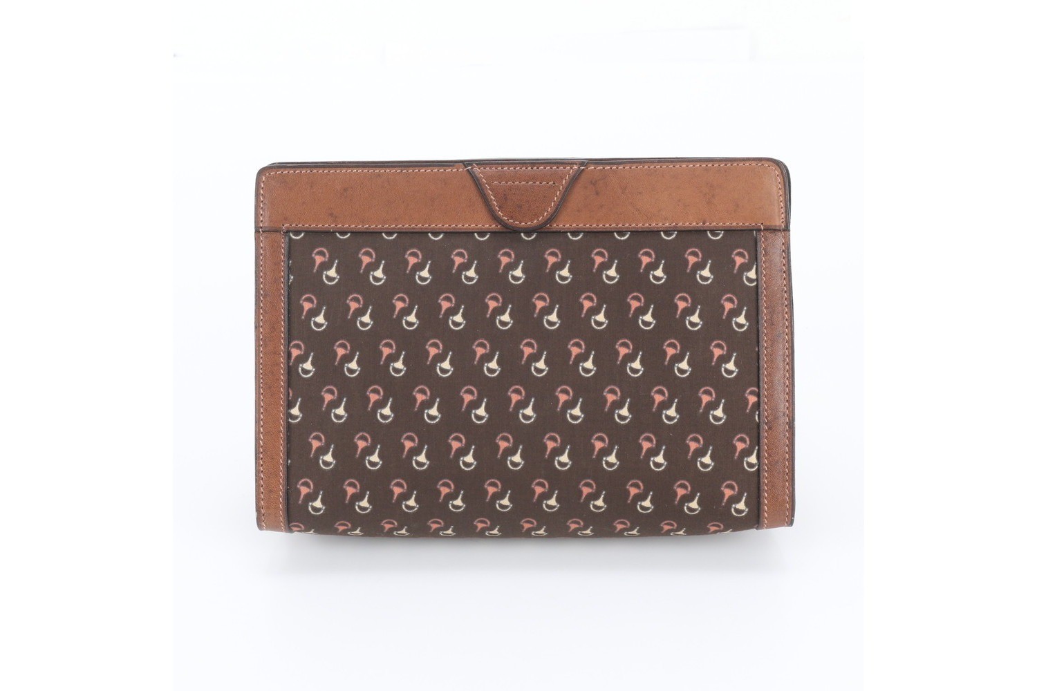 Horsebit pattern leather clutch bag, handbag, second bag. — view 2