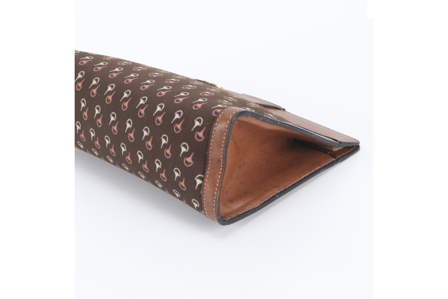 Horsebit pattern leather clutch bag, handbag, second bag. — view 3