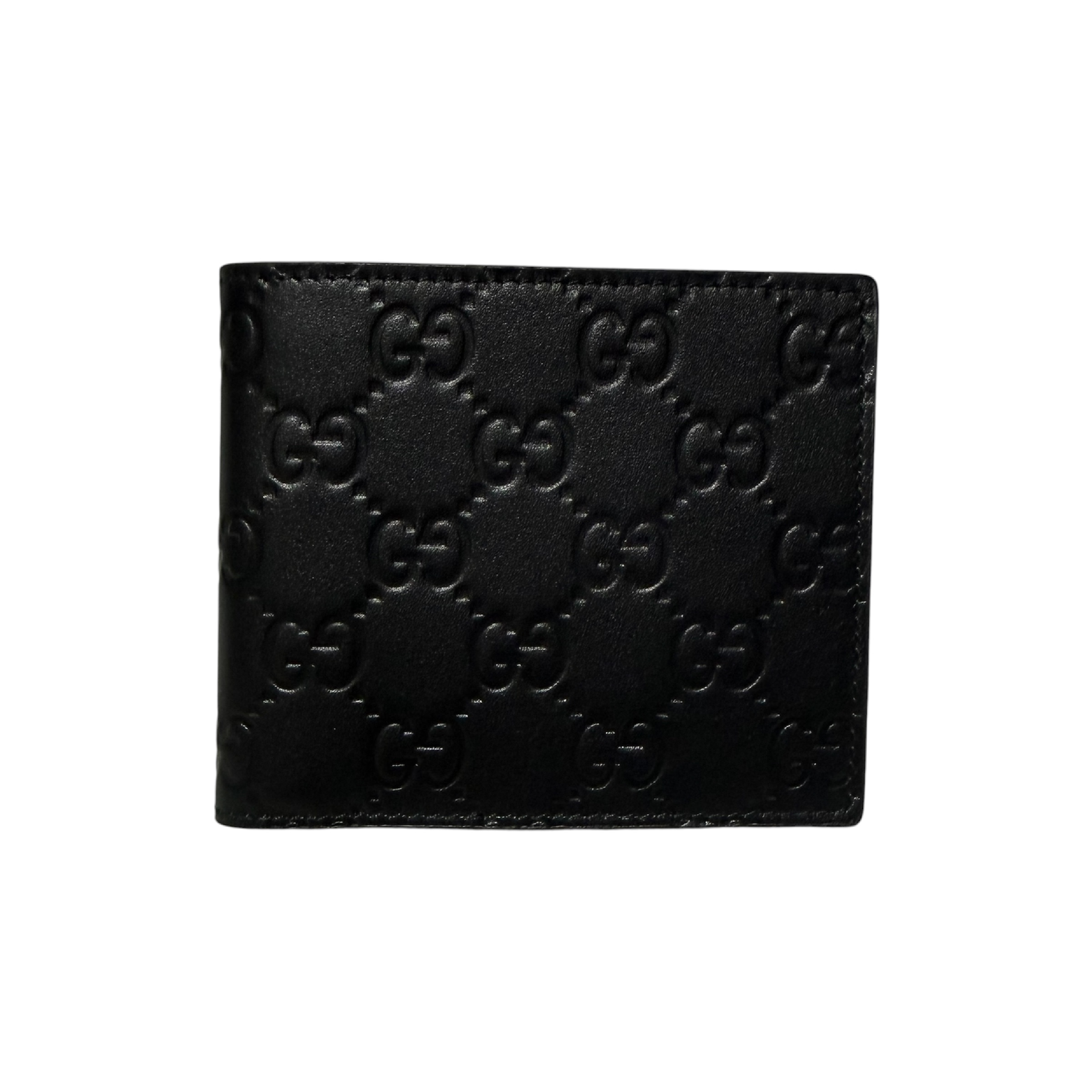 Guccissima folding wallet, black, billfold — view 2