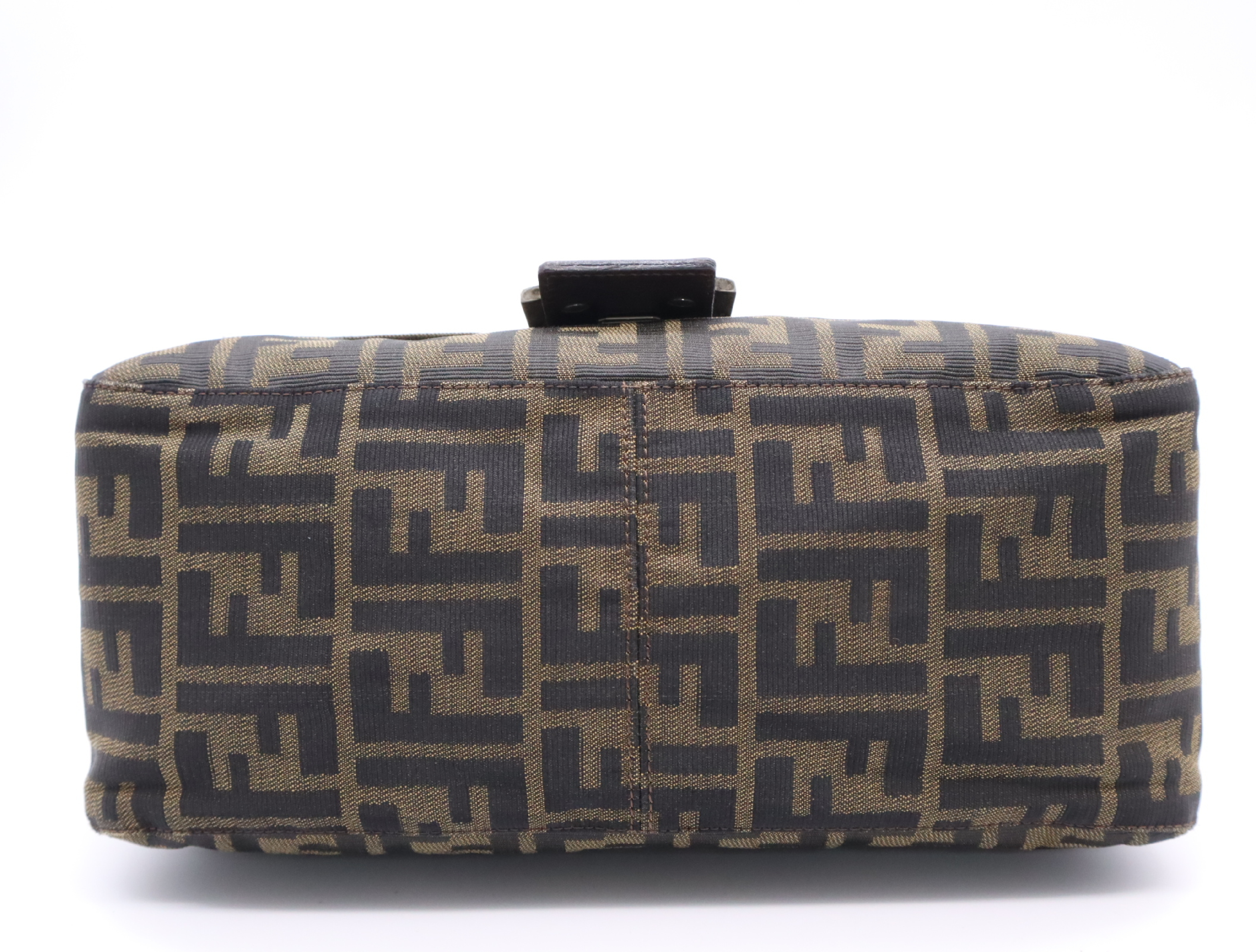 26325 Canvas/Leather Mamma Bucket Zucca One-Shoulder Bag Khaki Brown Shoulder Bag — view 4