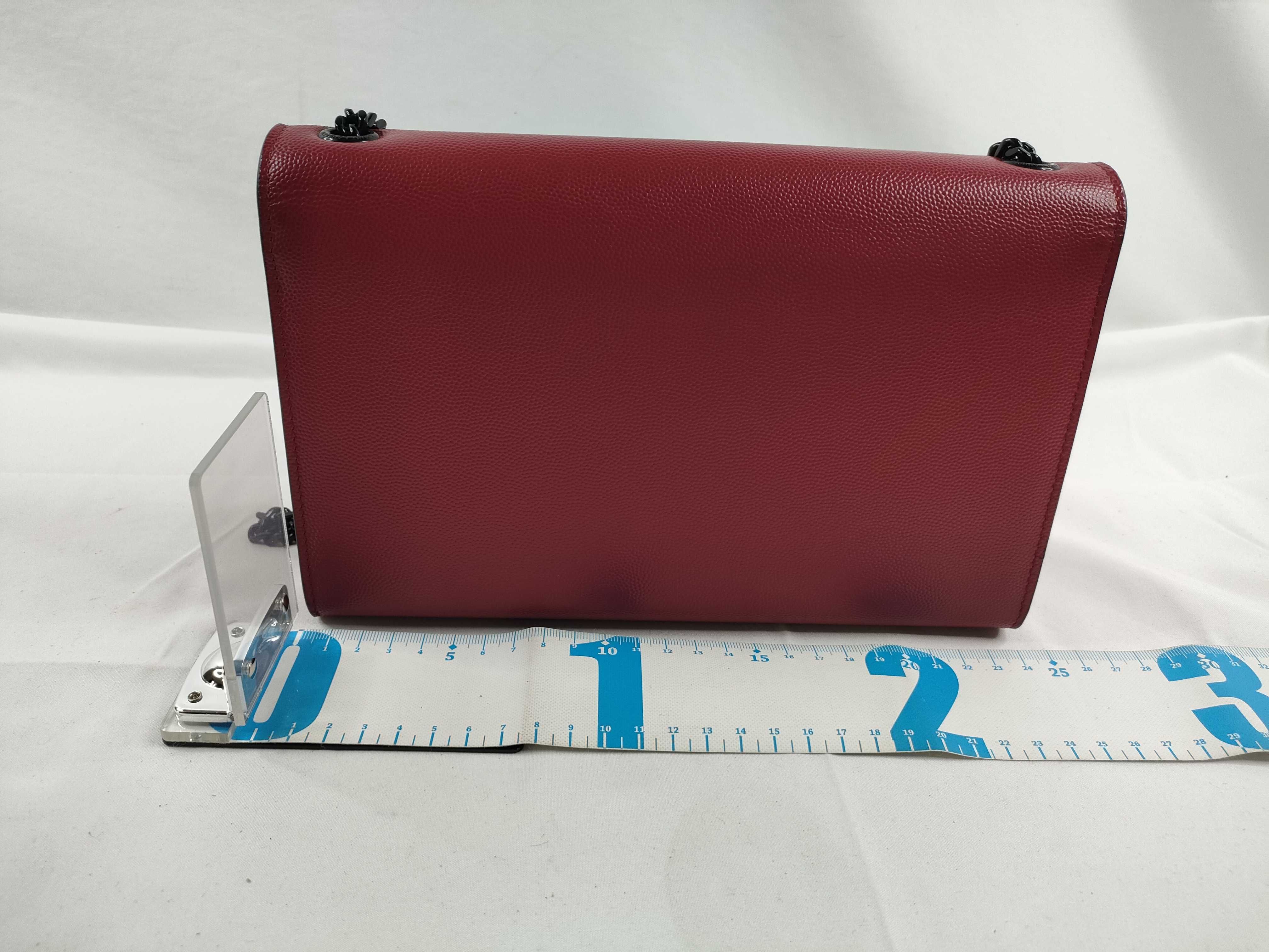 Kate Leather Chain Shoulder Bag, Red Shoulder Bag — view 2