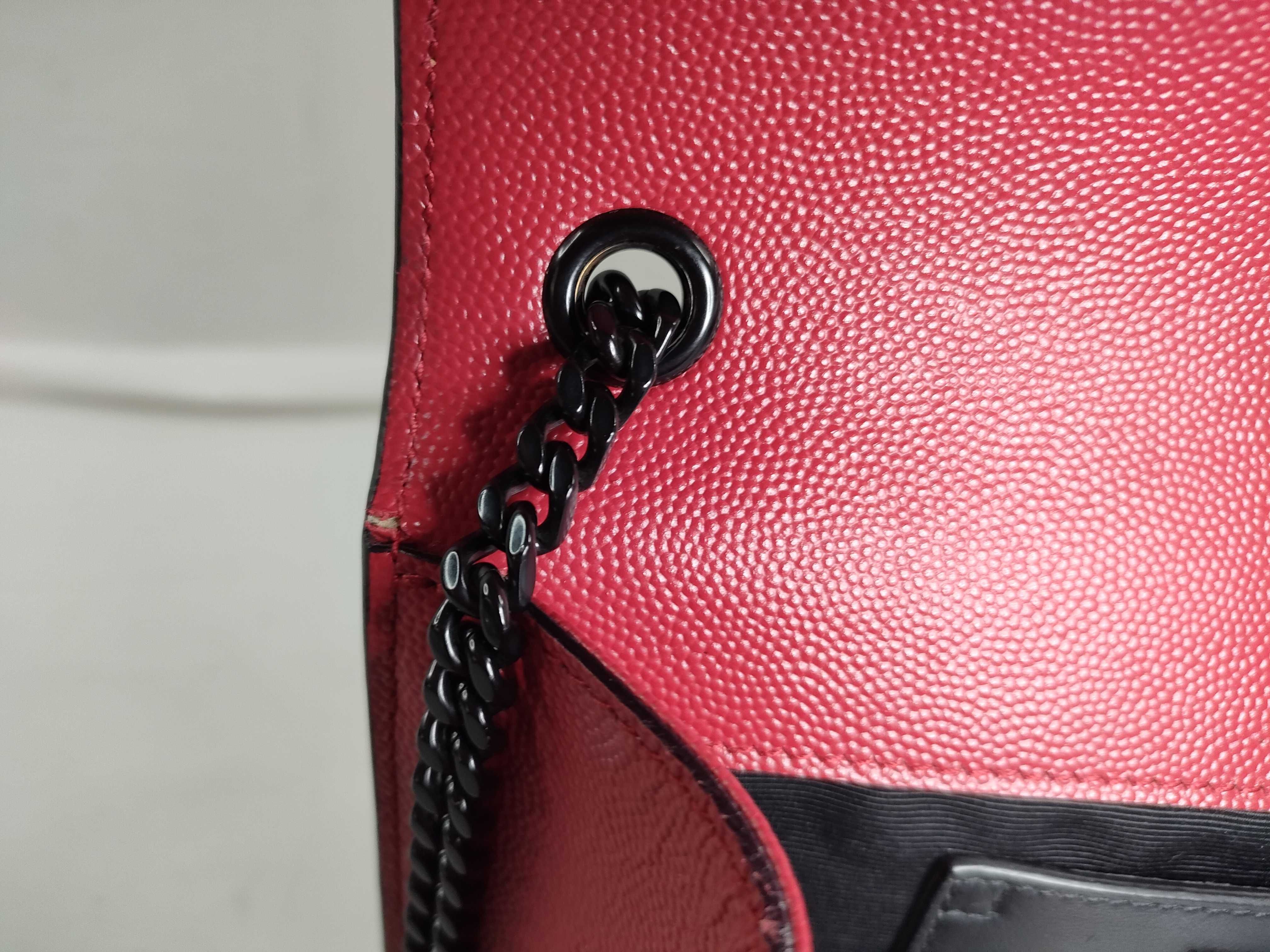 Kate Leather Chain Shoulder Bag, Red Shoulder Bag — view 12