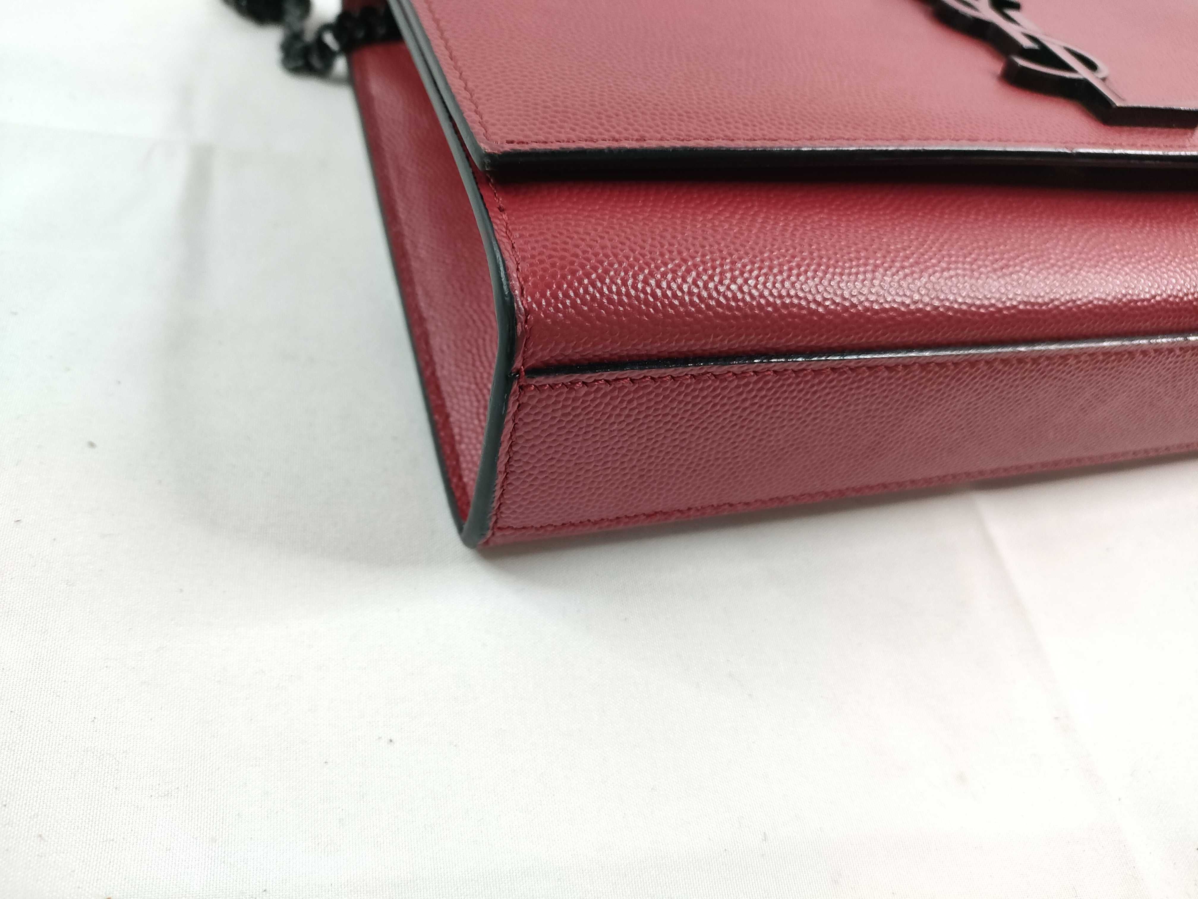 Kate Leather Chain Shoulder Bag, Red Shoulder Bag — view 3