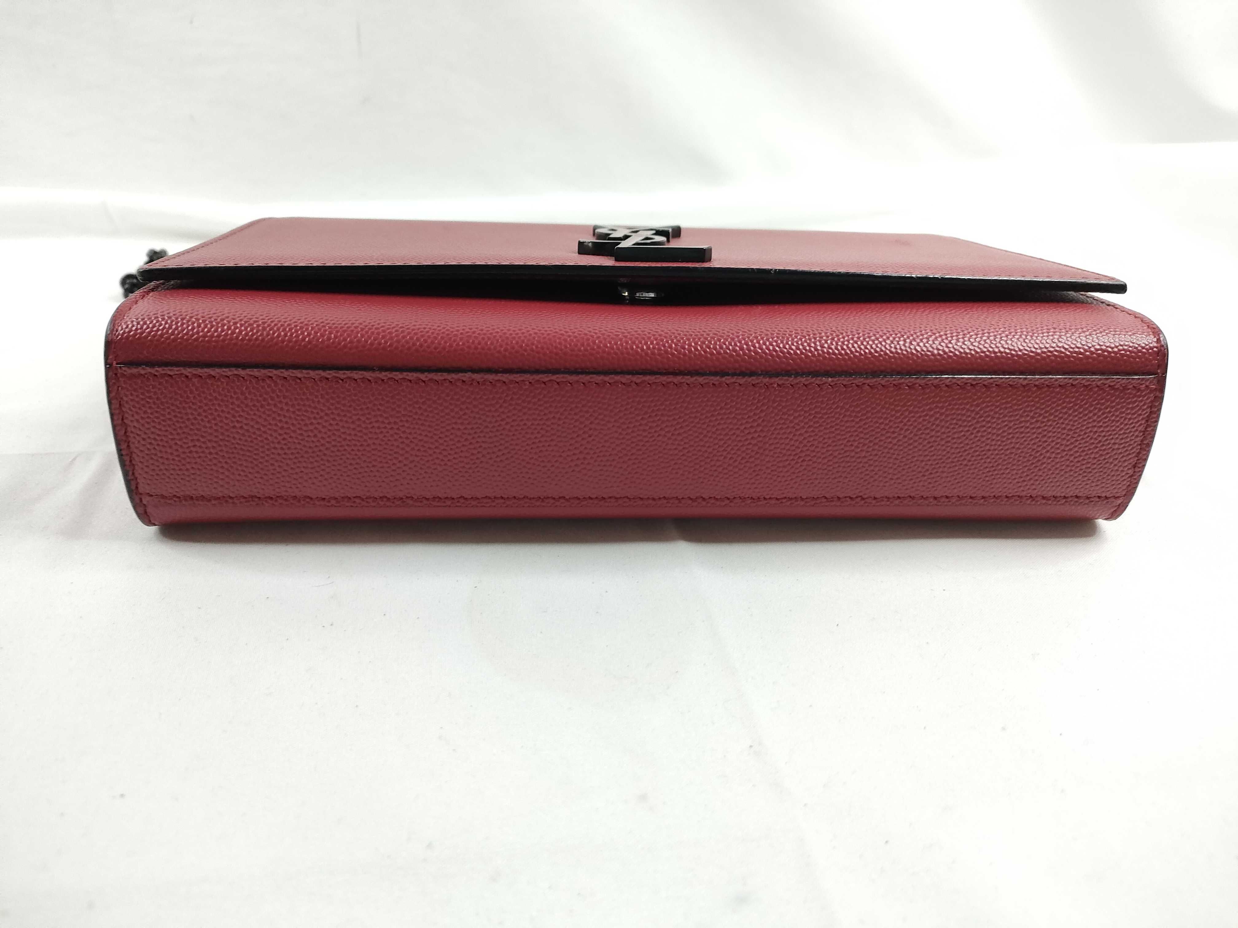 Kate Leather Chain Shoulder Bag, Red Shoulder Bag — view 4