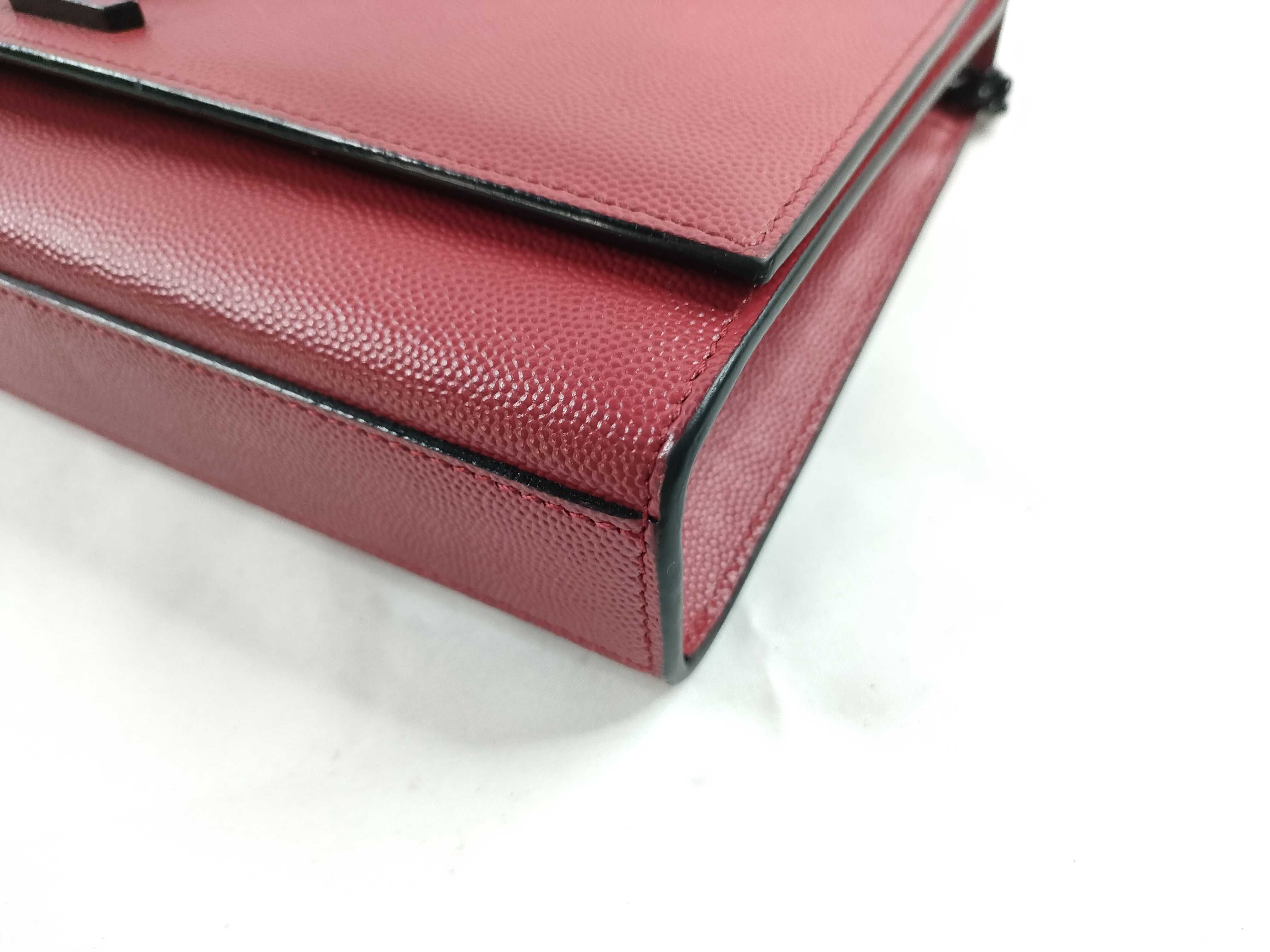 Kate Leather Chain Shoulder Bag, Red Shoulder Bag — view 5