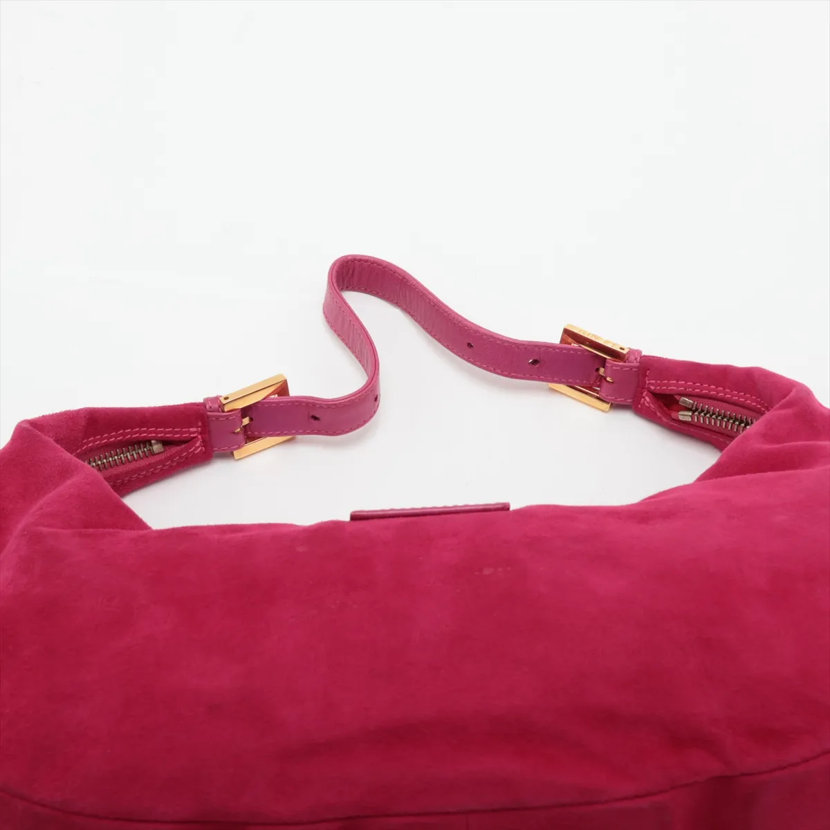 Croissant Suede Shoulder Bag Pink — view 6