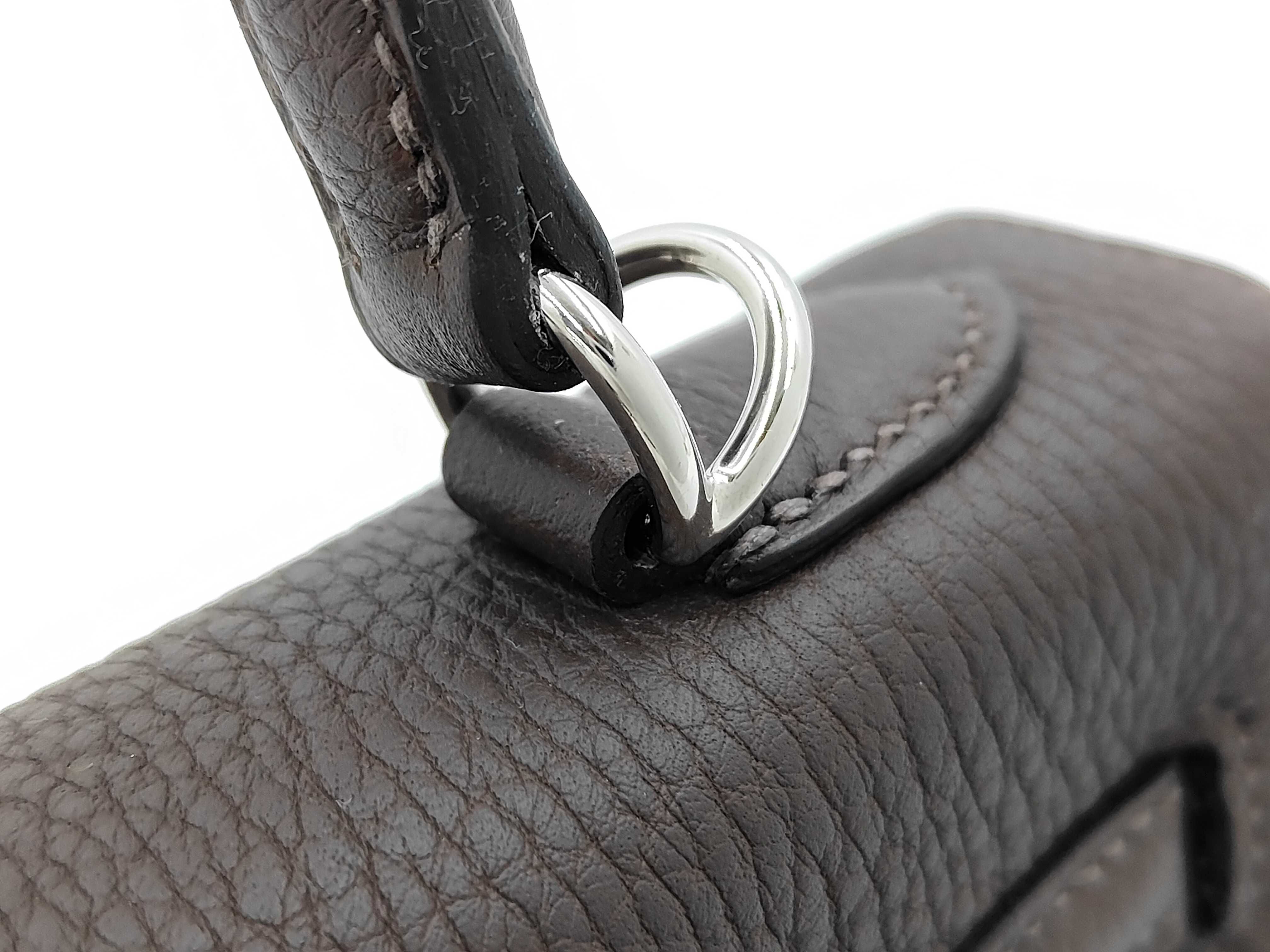 Kelly 25 Togo Chocolate Silver Hardware W Stamp Handbag — view 3