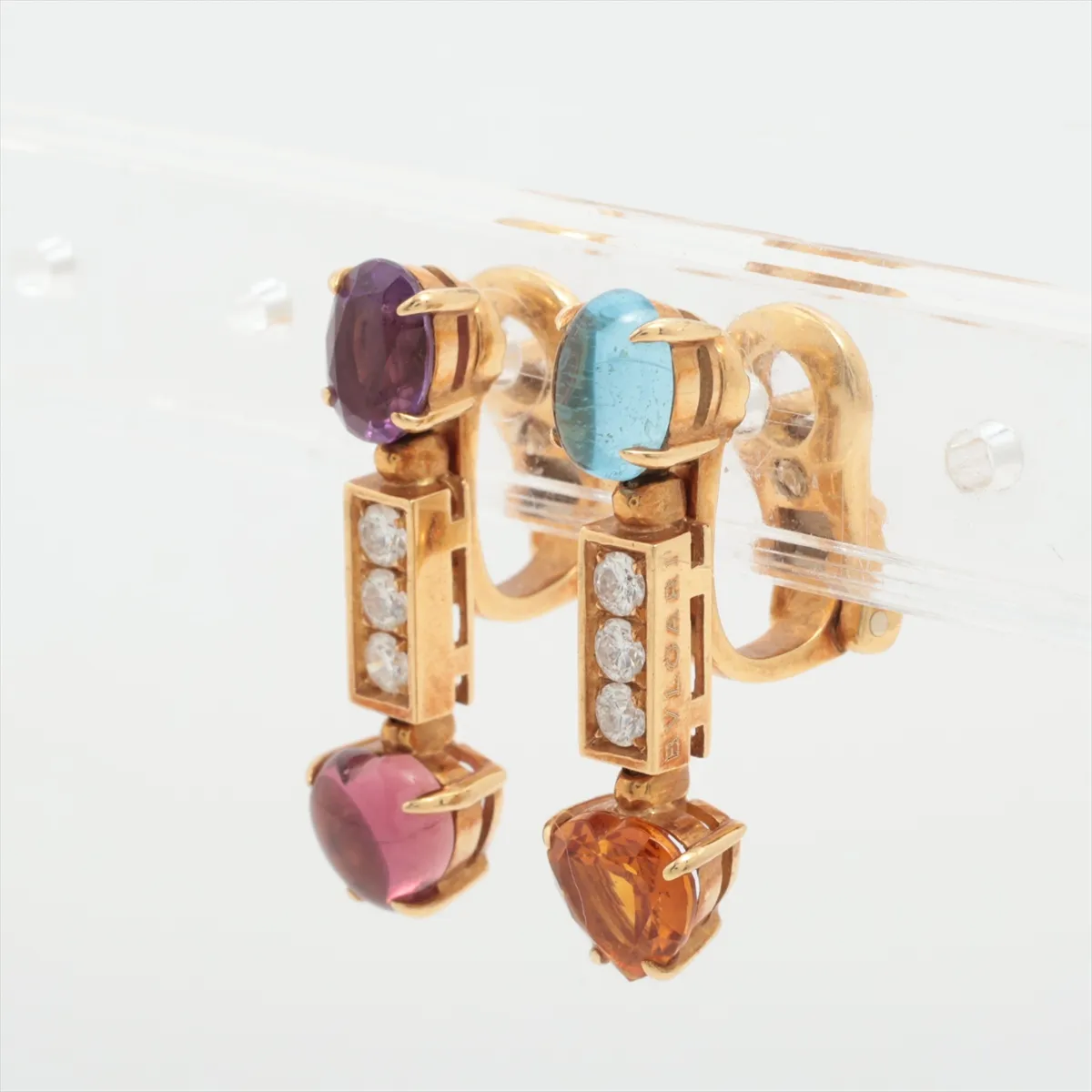 Allegra Multicolor Diamond Earrings, 750 (Yellow Gold), 9.5g. — view 3