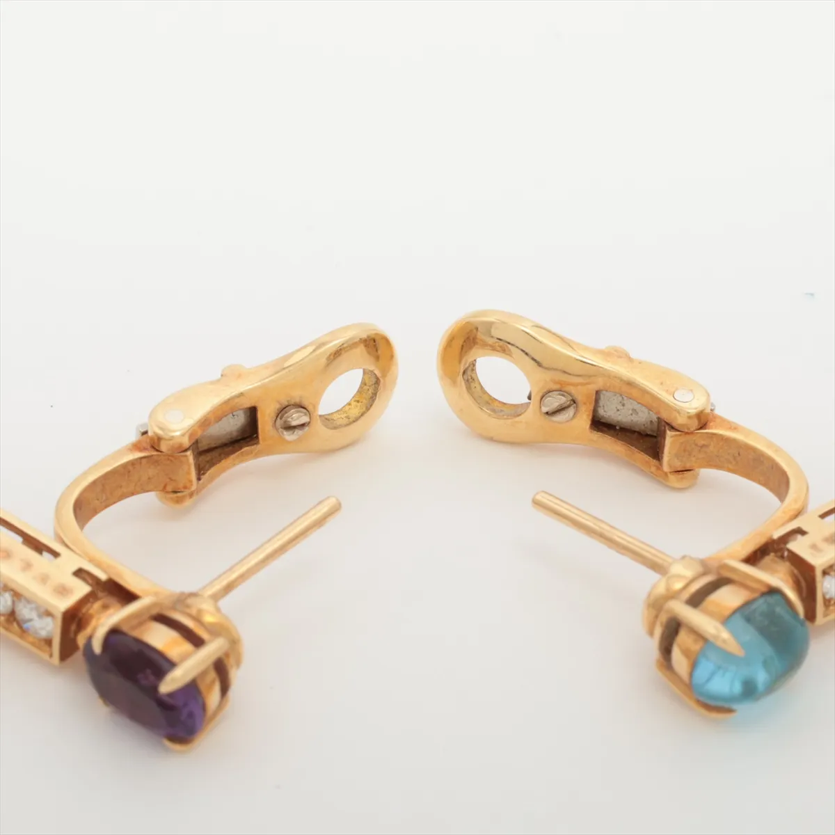 Allegra Multicolor Diamond Earrings, 750 (Yellow Gold), 9.5g. — view 4