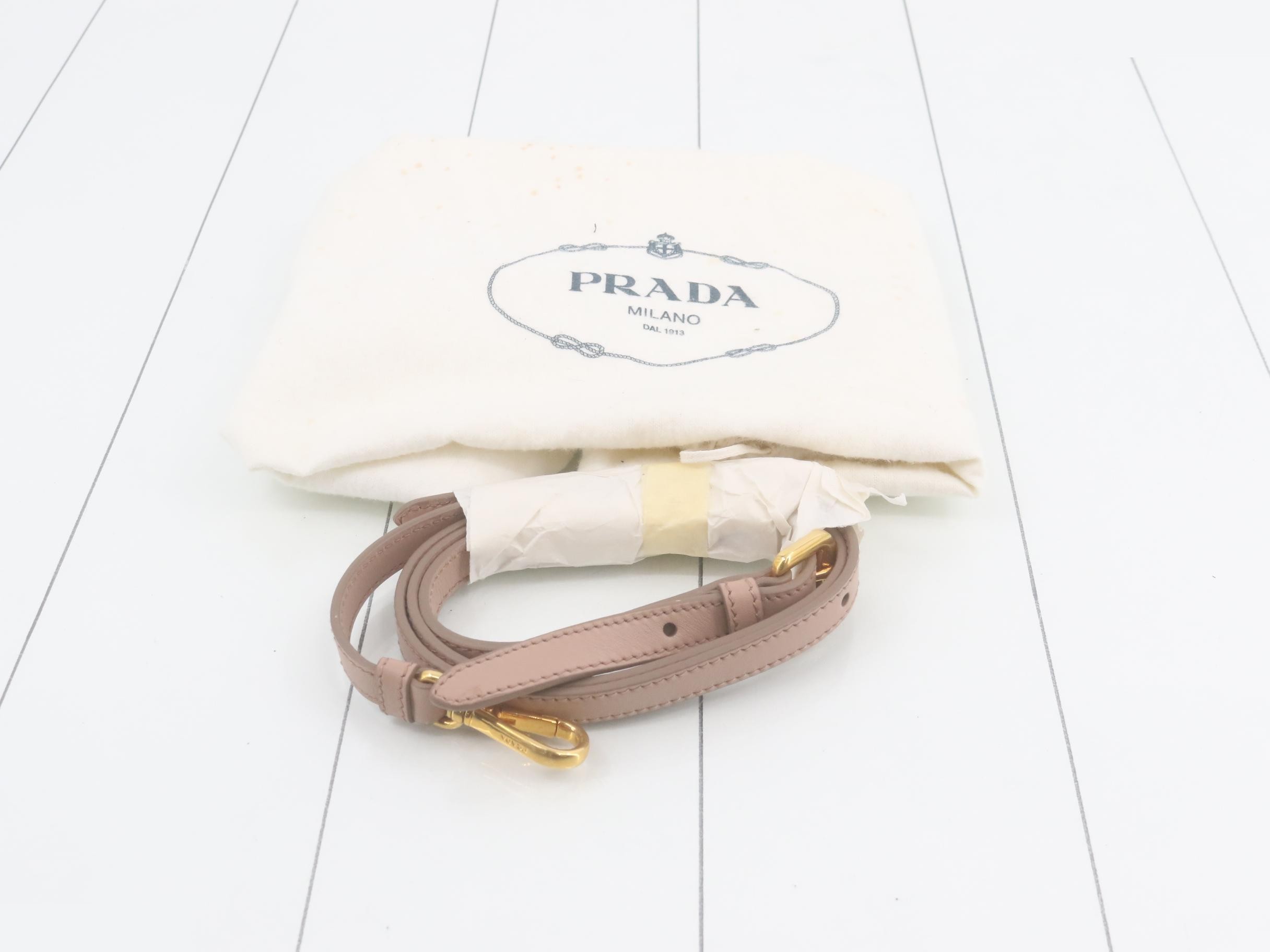 Nappa leather ribbon 2-way handbag with shoulder strap — view 7