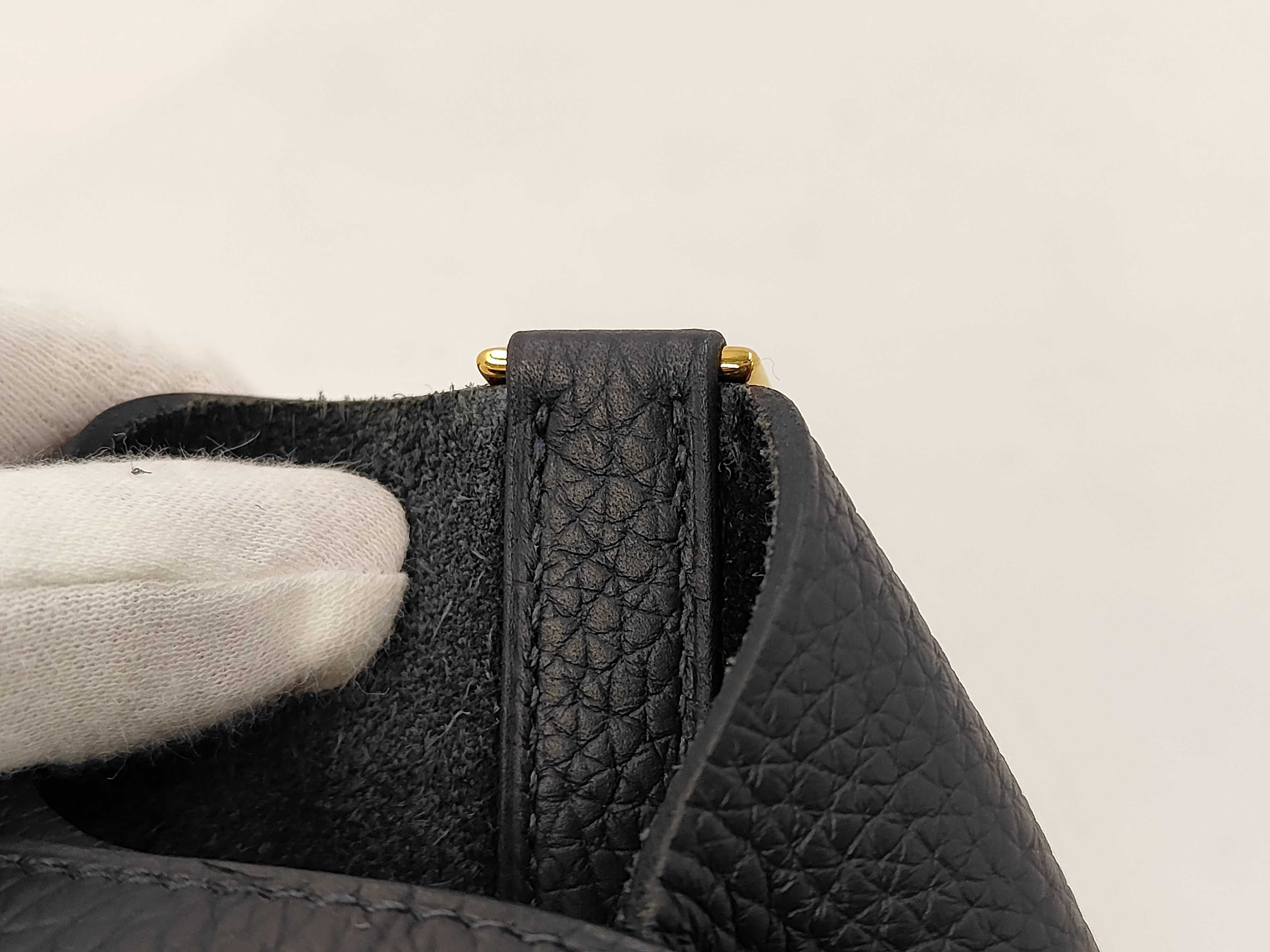 Taurillon Clemence Picotin MM U-stamp Navy Handbag — view 11