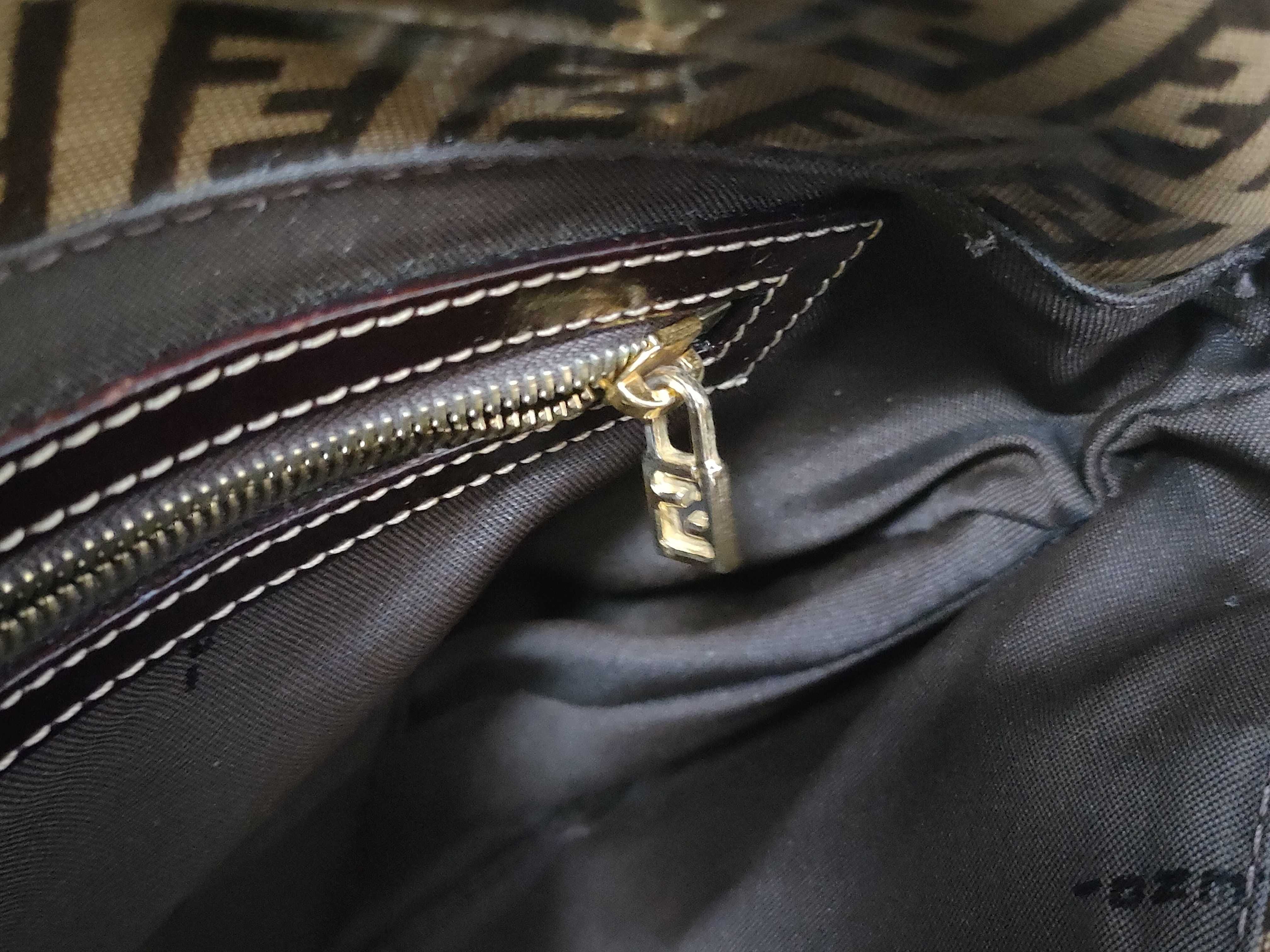 Zucca pattern Fendi Mamma handbag with gold hardware — view 13