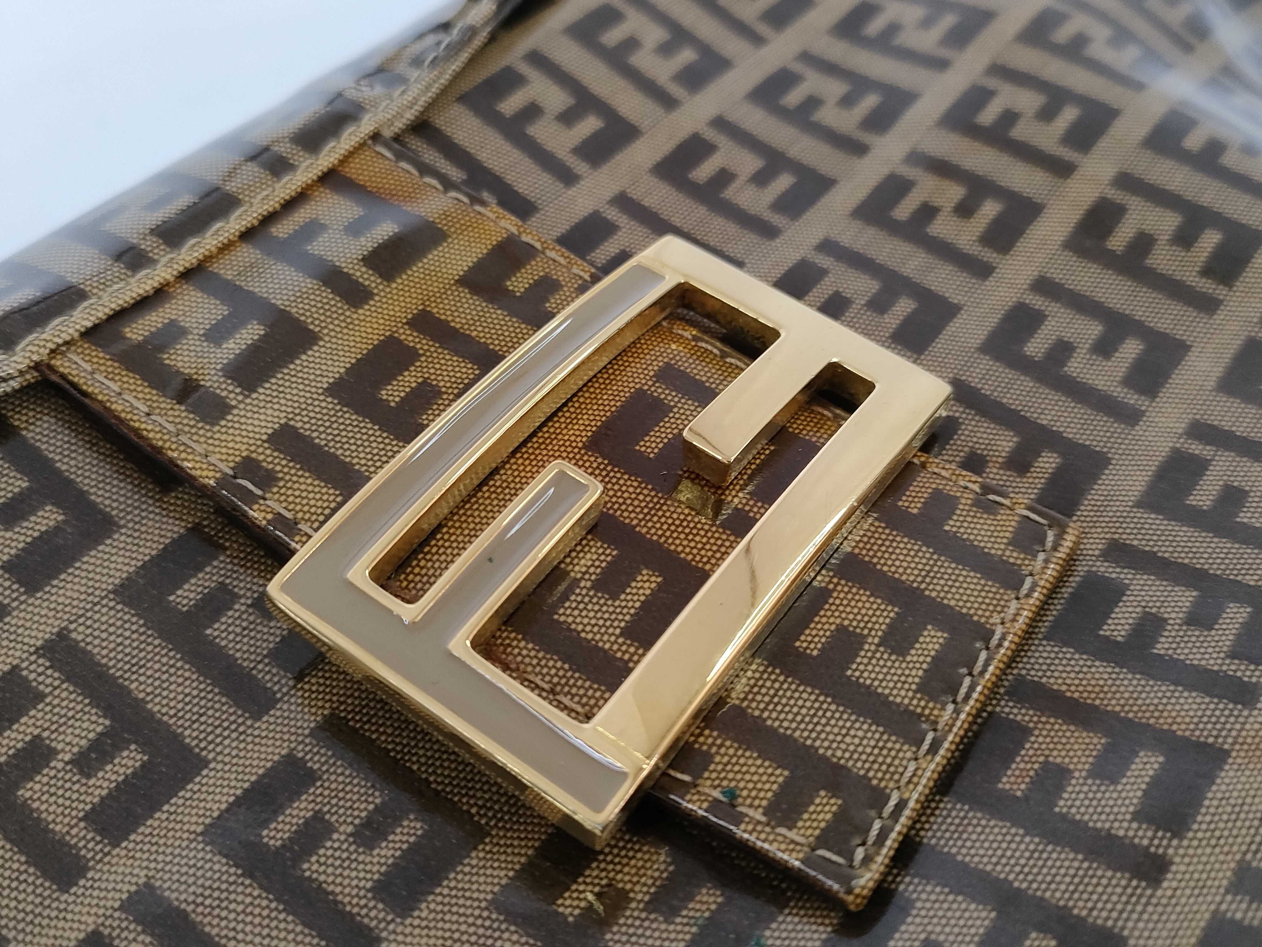 Zucca pattern Fendi Mamma handbag with gold hardware — view 14