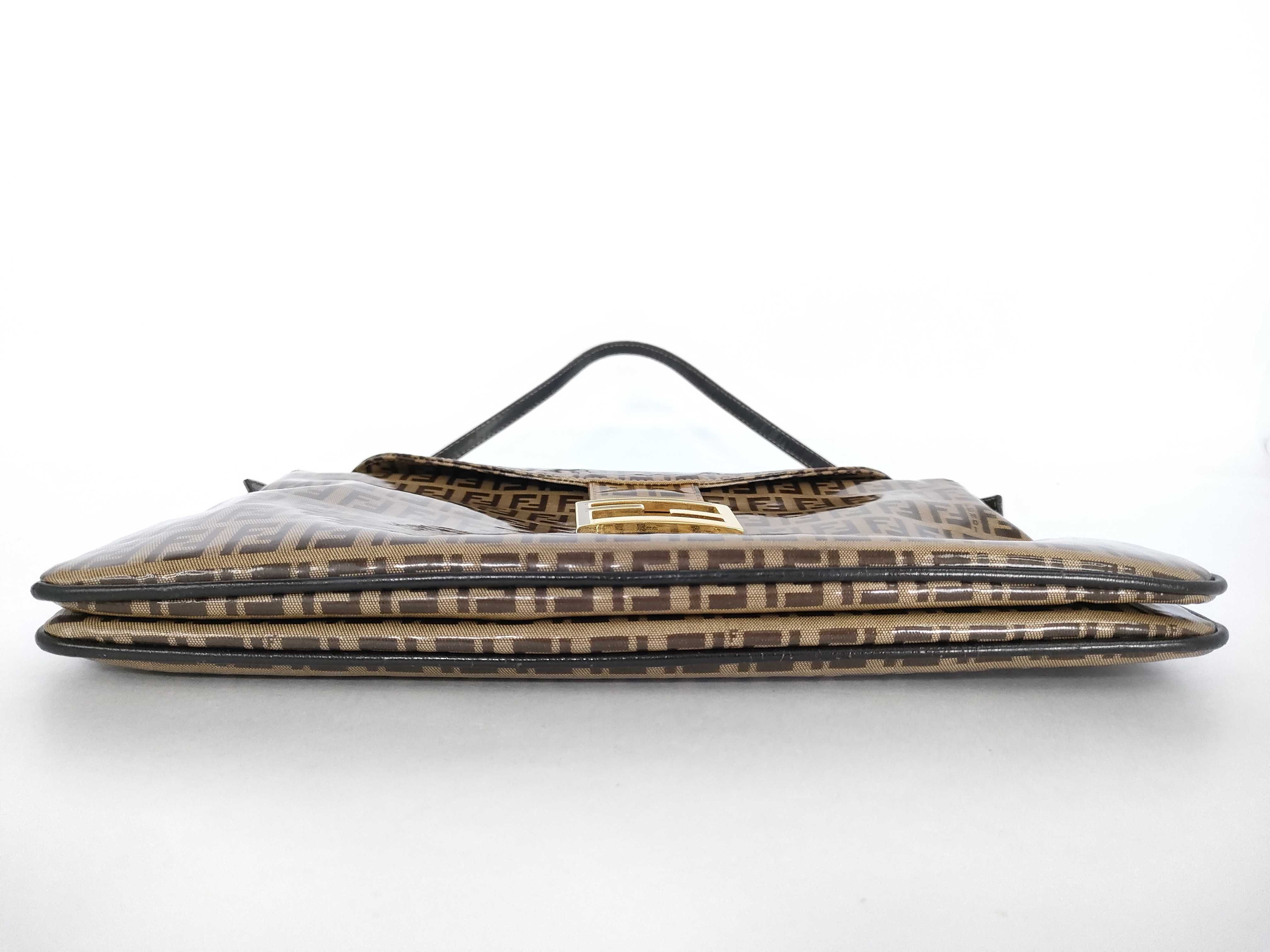 Zucca pattern Fendi Mamma handbag with gold hardware — view 7