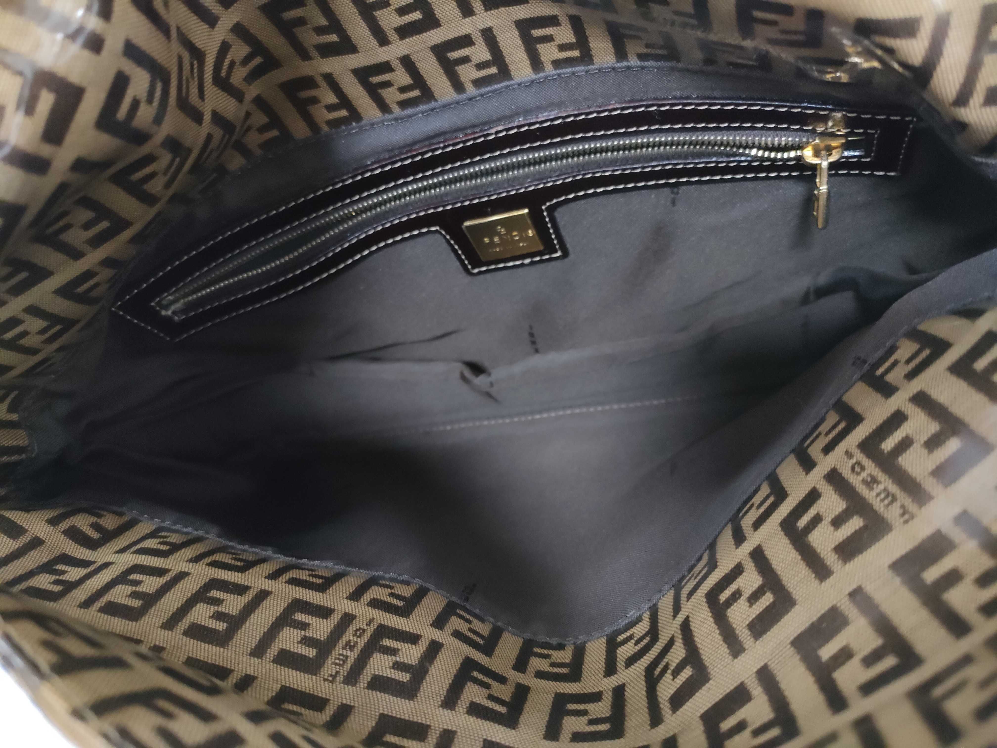 Zucca pattern Fendi Mamma handbag with gold hardware — view 9