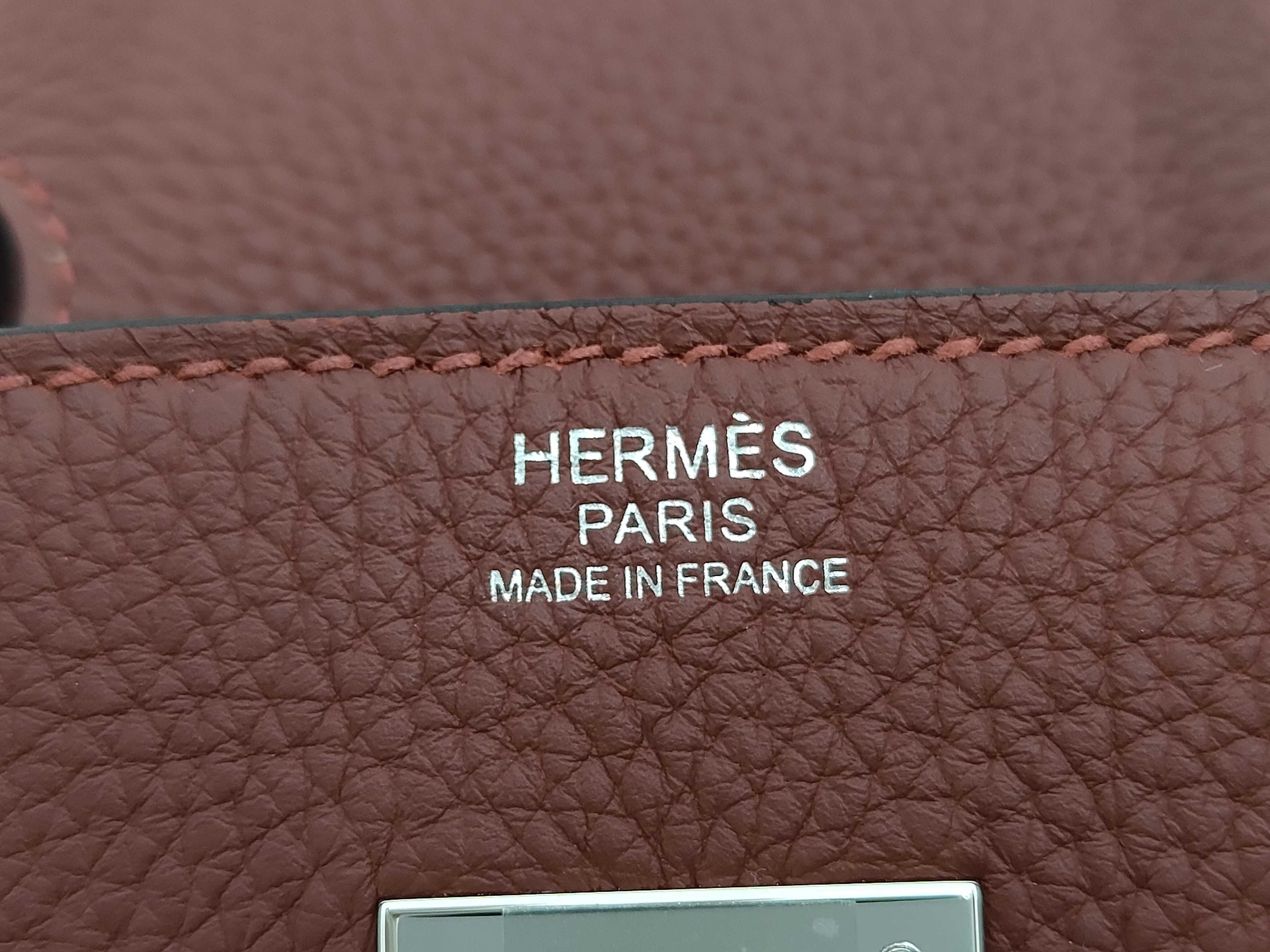 Birkin 30 Togo Rouge H Silver Hardware G Stamp Handbag — view 11