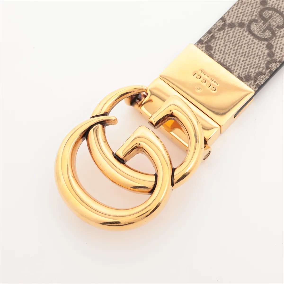 659417 GG Marmont Belt 65 PVC x Leather Beige x Black — view 2