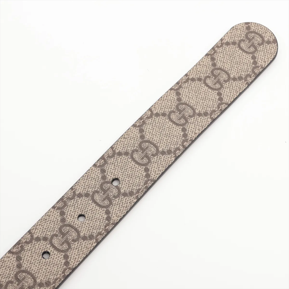 659417 GG Marmont Belt 65 PVC x Leather Beige x Black — view 3