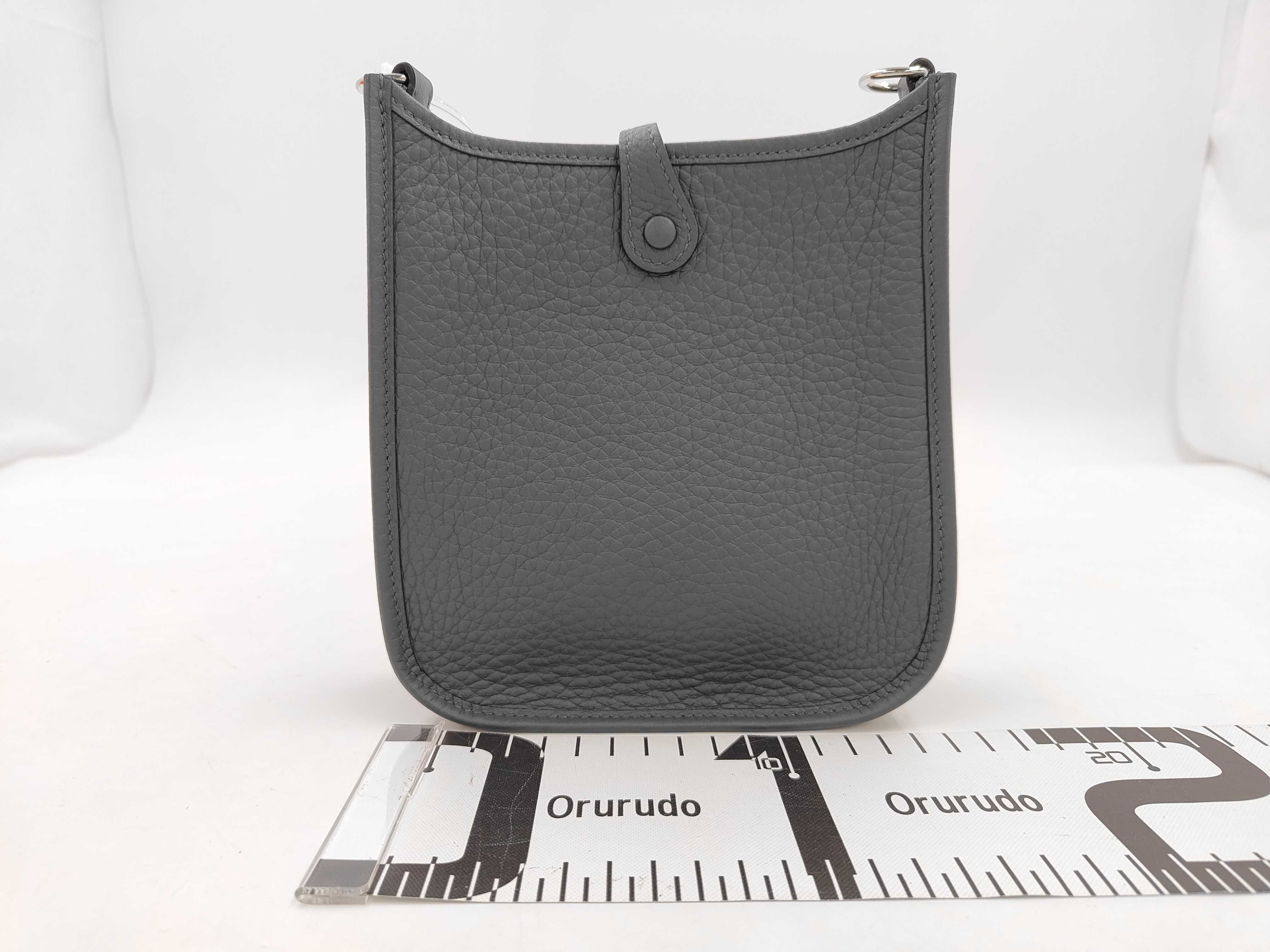 Evelyne TPM Taurillon Leather Shoulder Bag, G Stamp: 2026, Silver Hardware, Gray Tone — view 2