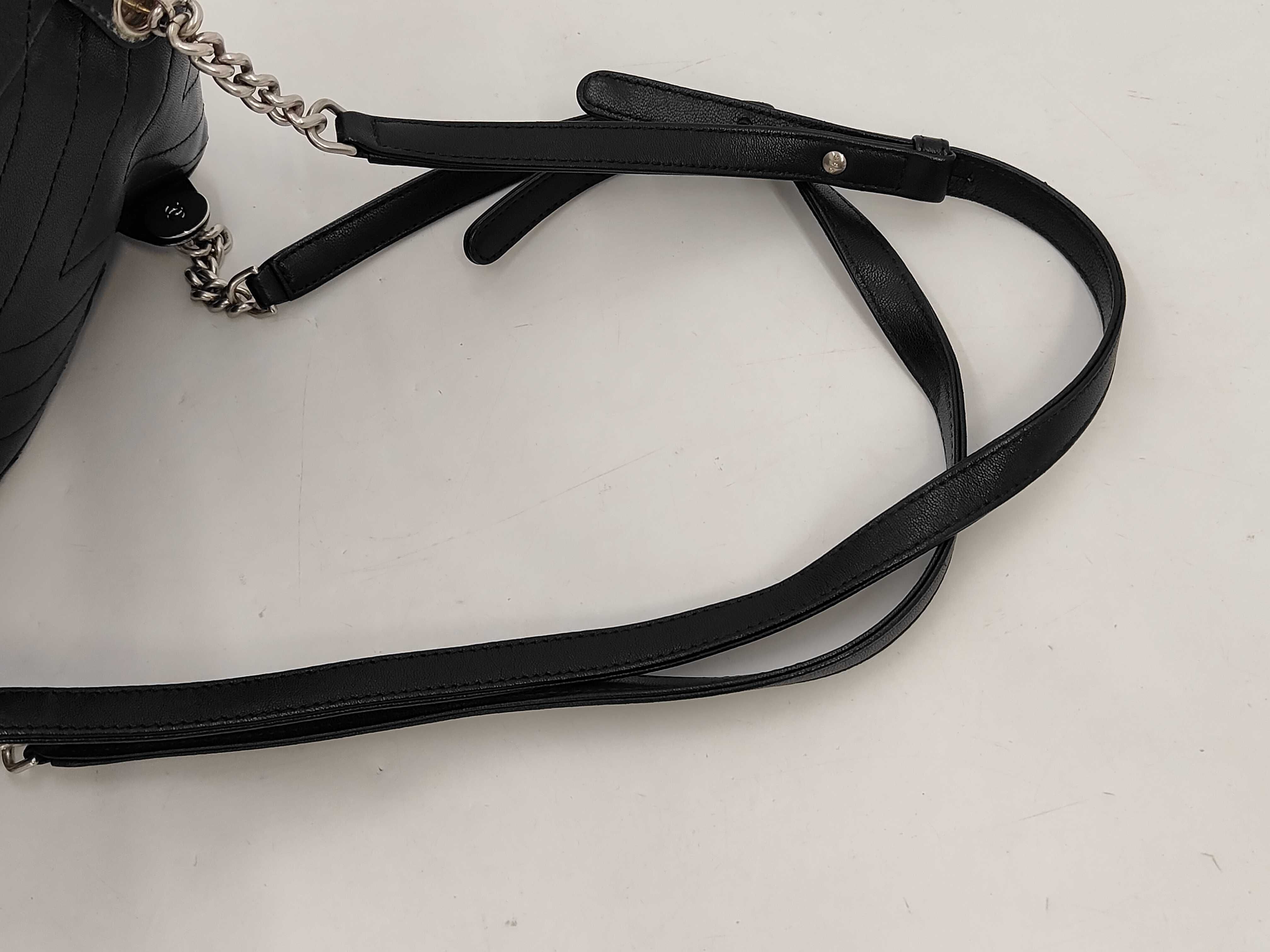 Matelassé Backpack, Black Lambskin, Studs, Silver Hardware, Rucksack — view 5
