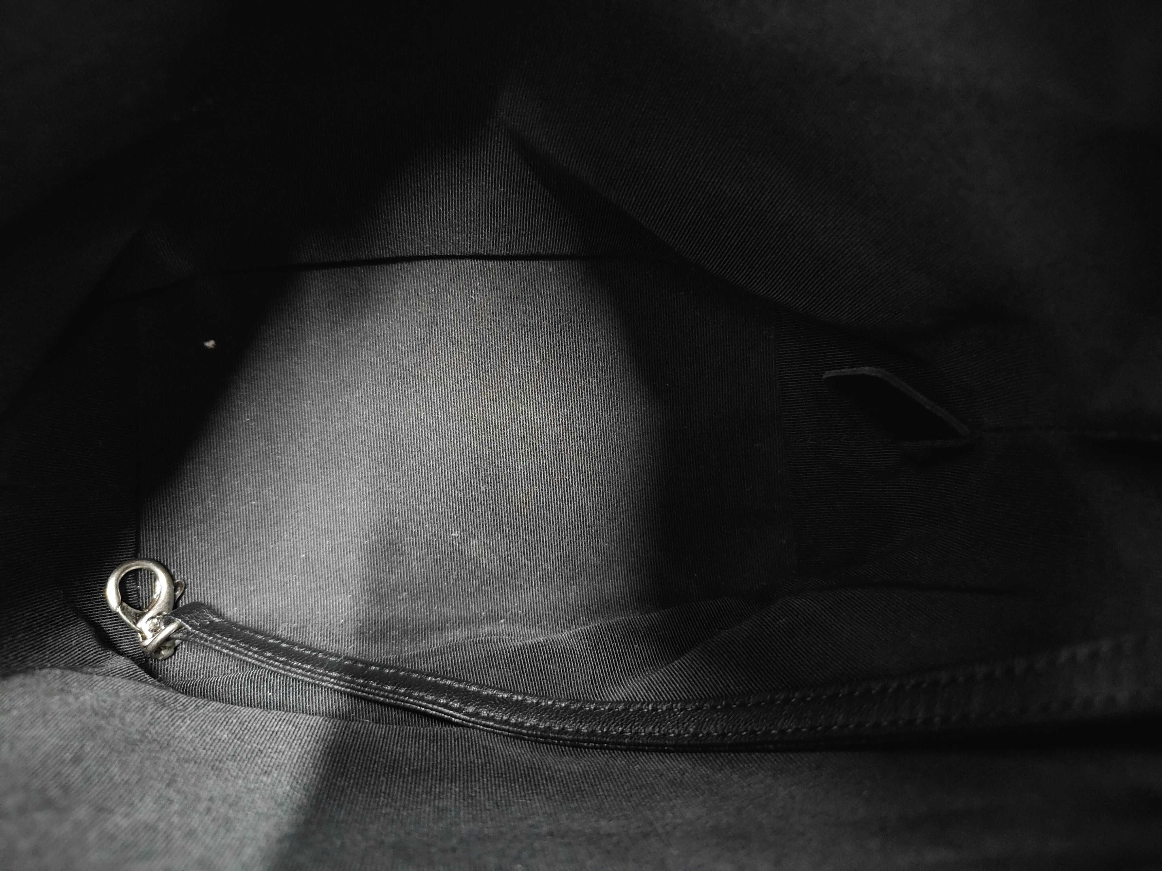 Matelassé Backpack, Black Lambskin, Studs, Silver Hardware, Rucksack — view 8