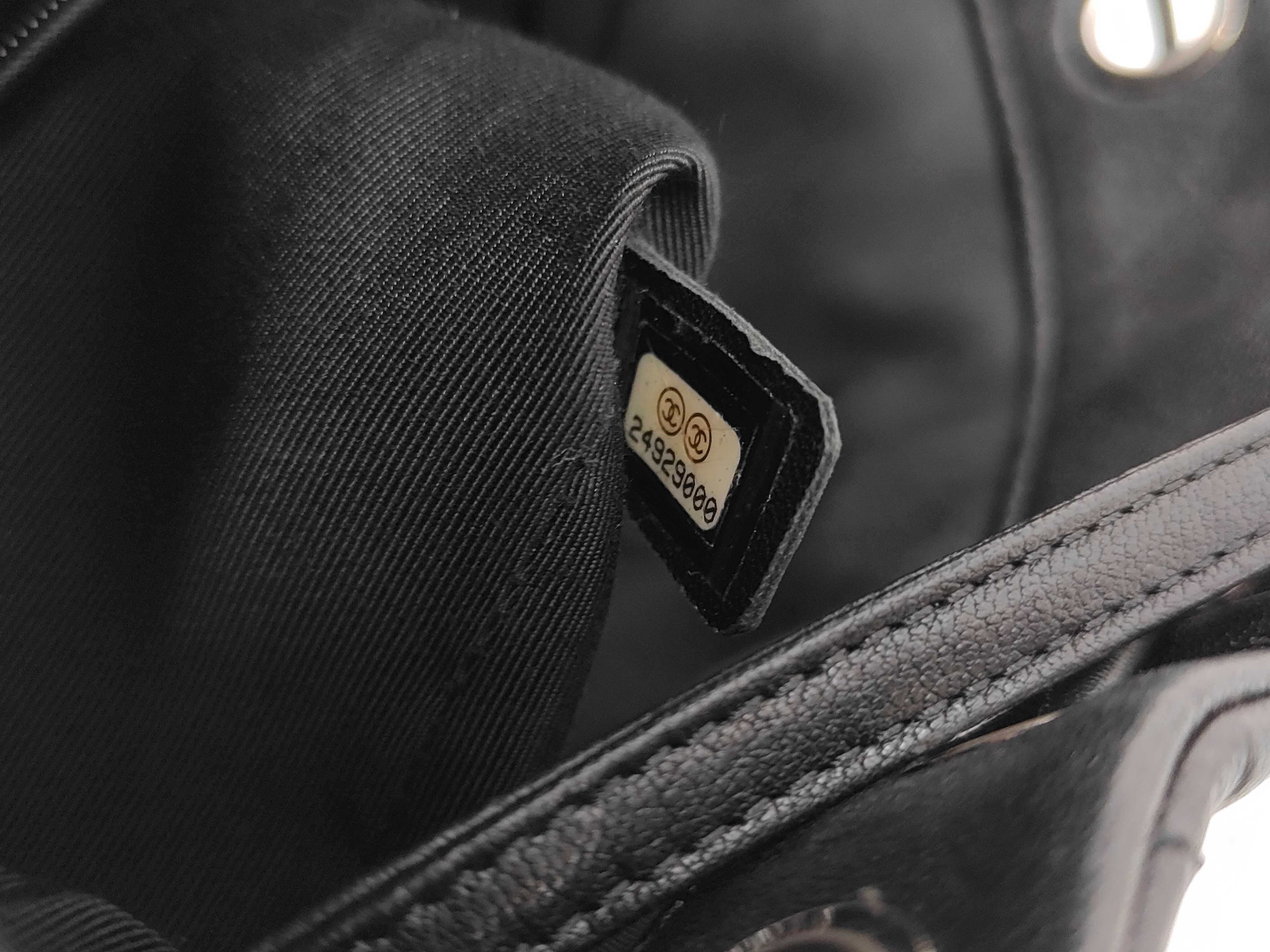 Matelassé Backpack, Black Lambskin, Studs, Silver Hardware, Rucksack — view 10