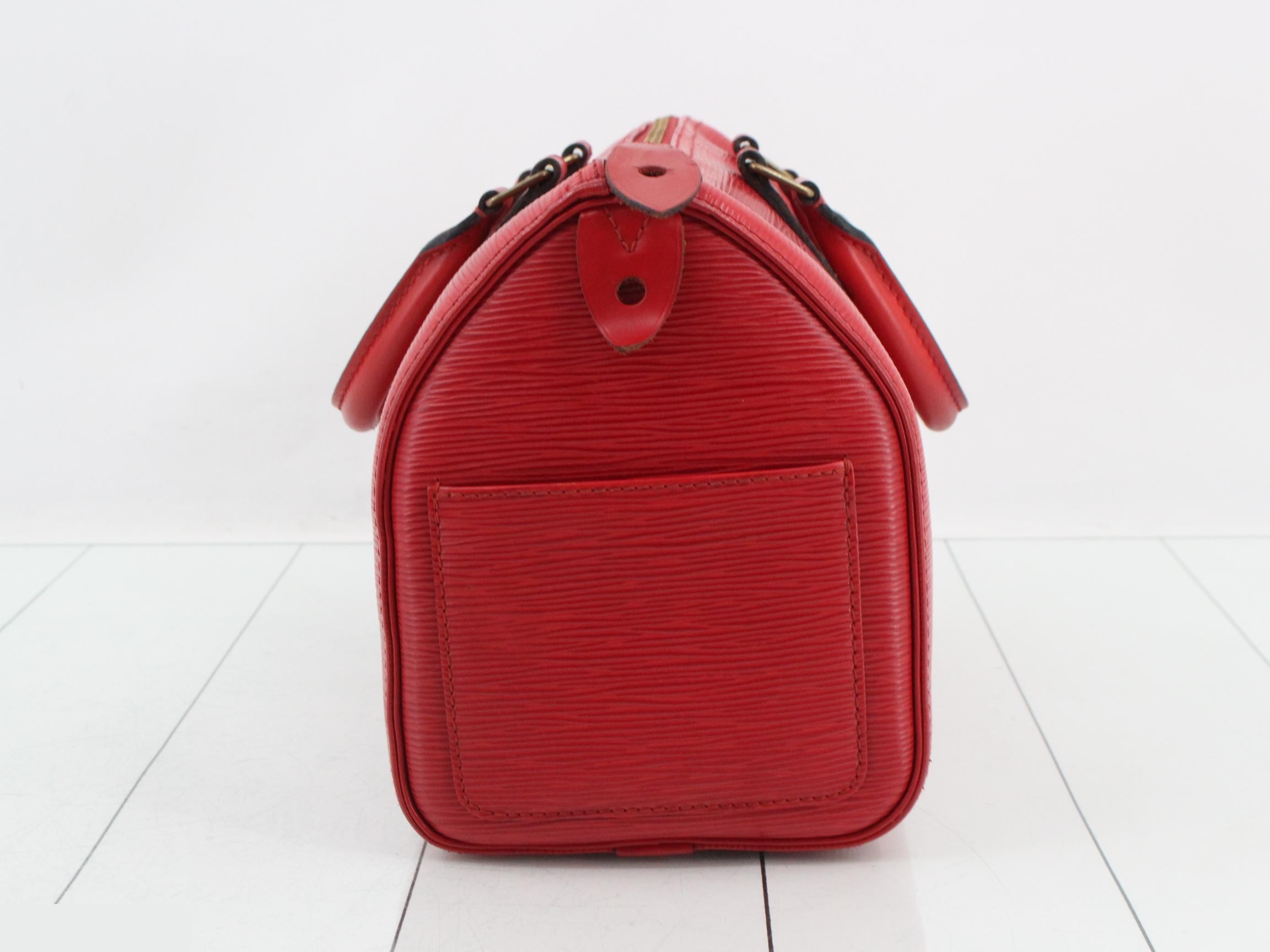 Epi Speedy 25 Castilian Red Handbag — view 3