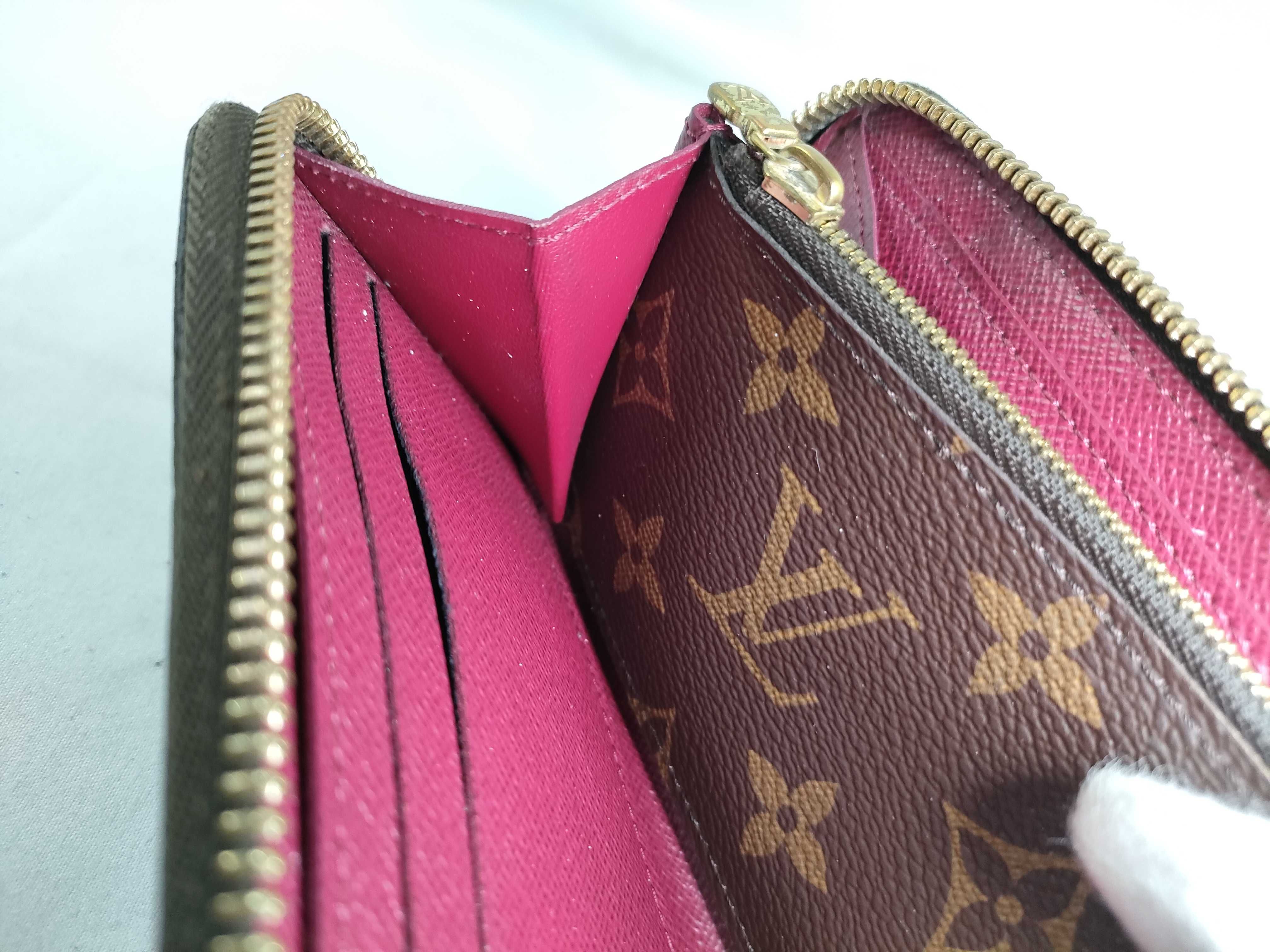 Monogram Portefeuille Clemence Fuchsia Wallet — view 9