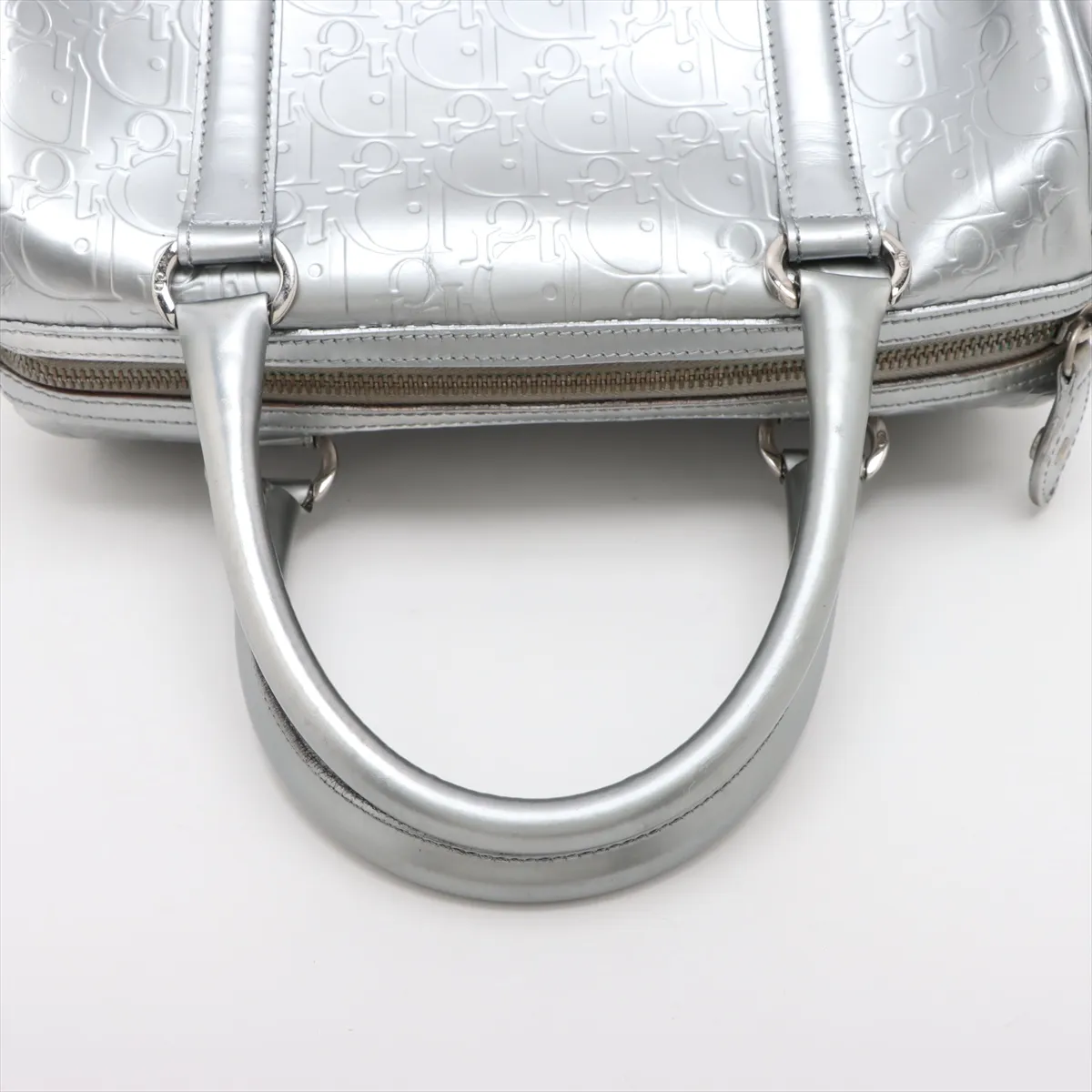 Trotter Leather Handbag Silver — view 5