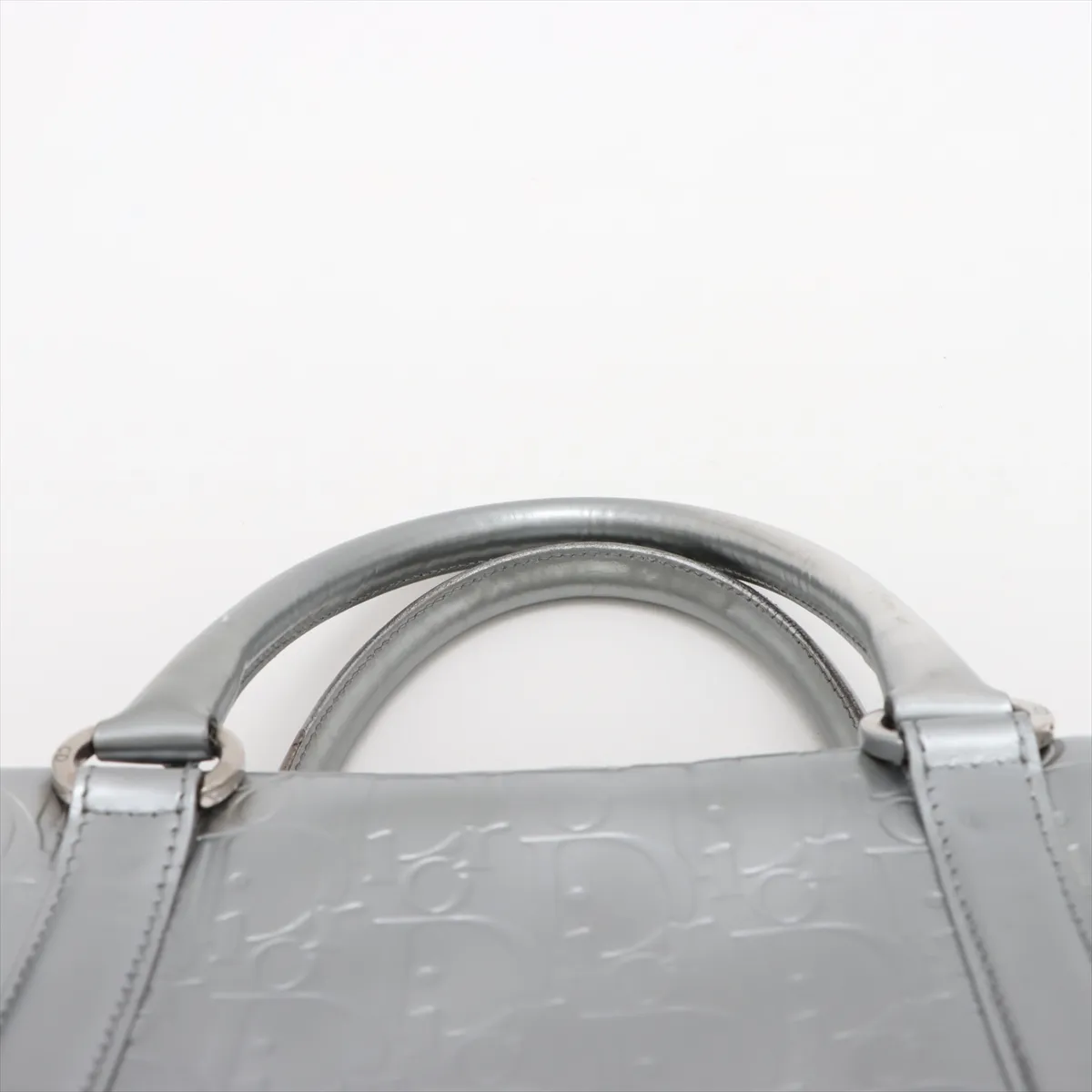 Trotter Leather Handbag Silver — view 6