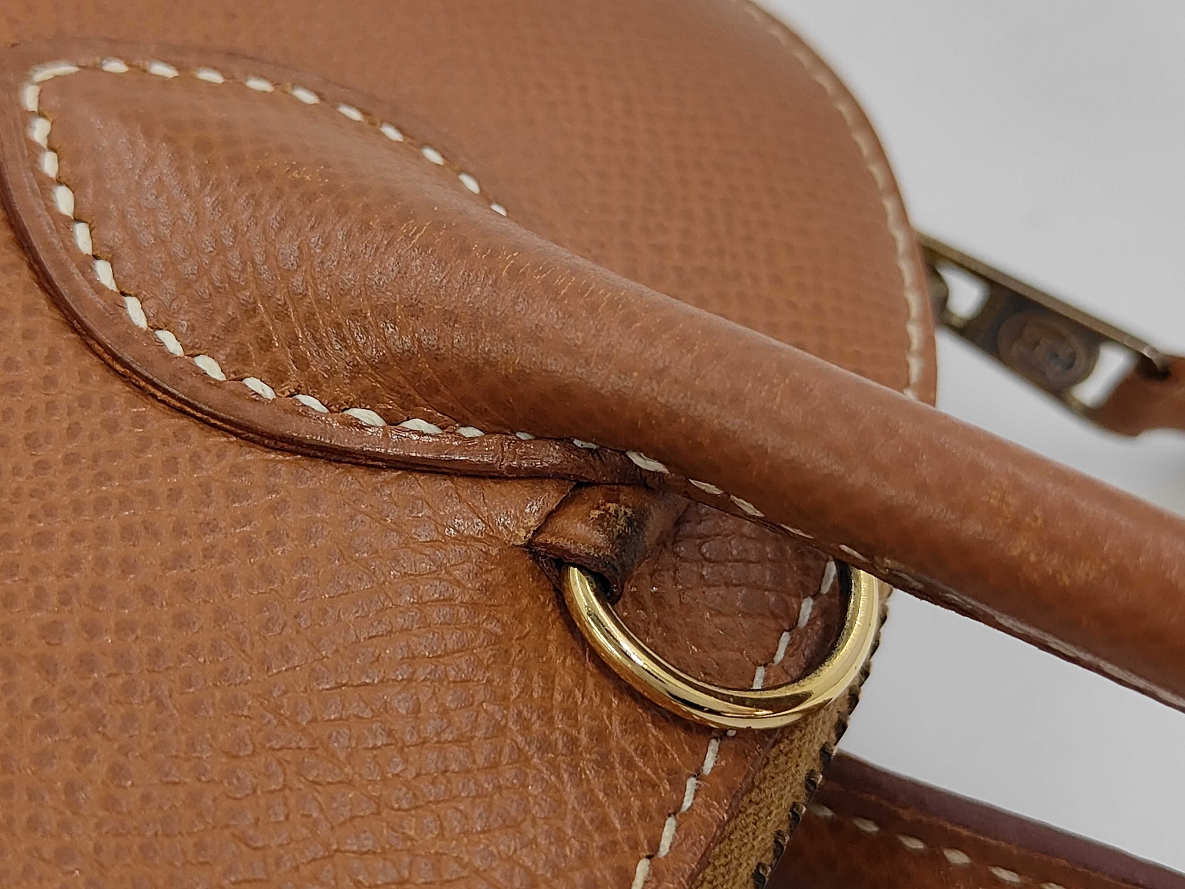 Bolide 23 Courchevel Leather Handbag with Gold Hardware (Z) — view 7