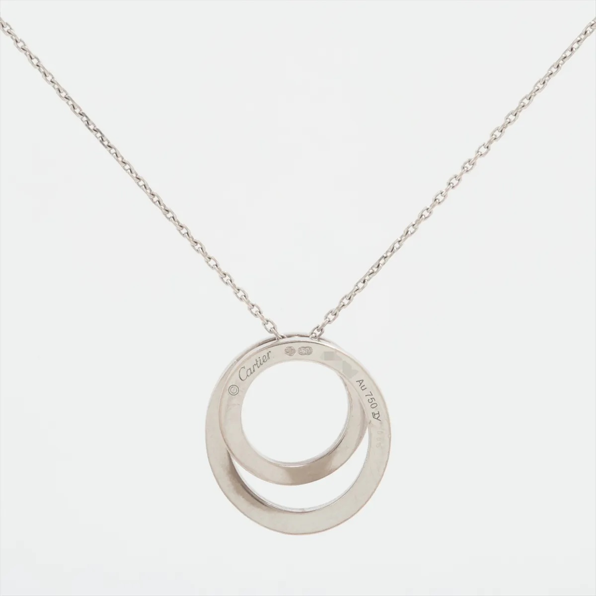 Etincelle de Cartier Diamond Necklace, 750 (WG), 5.7g, DHT158, with dents on the top. — view 2