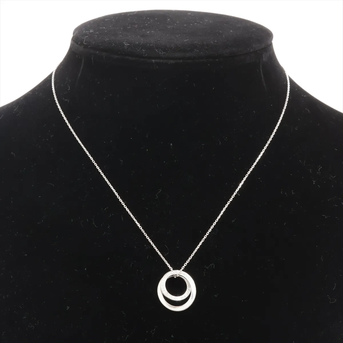 Etincelle de Cartier Diamond Necklace, 750 (WG), 5.7g, DHT158, with dents on the top. — view 5