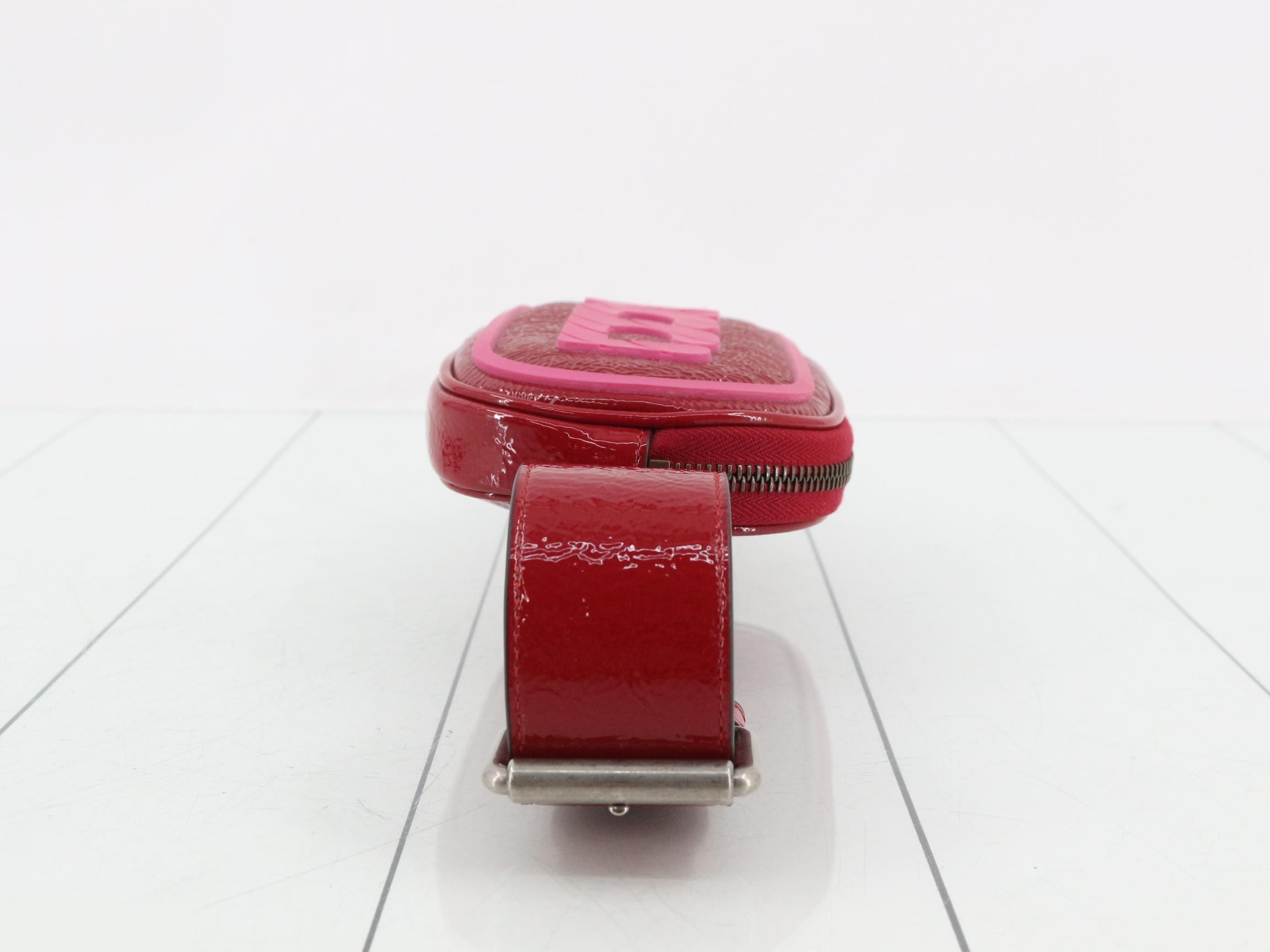 Enamel/Rubber Body Bag/Waist Bag, Red — view 3