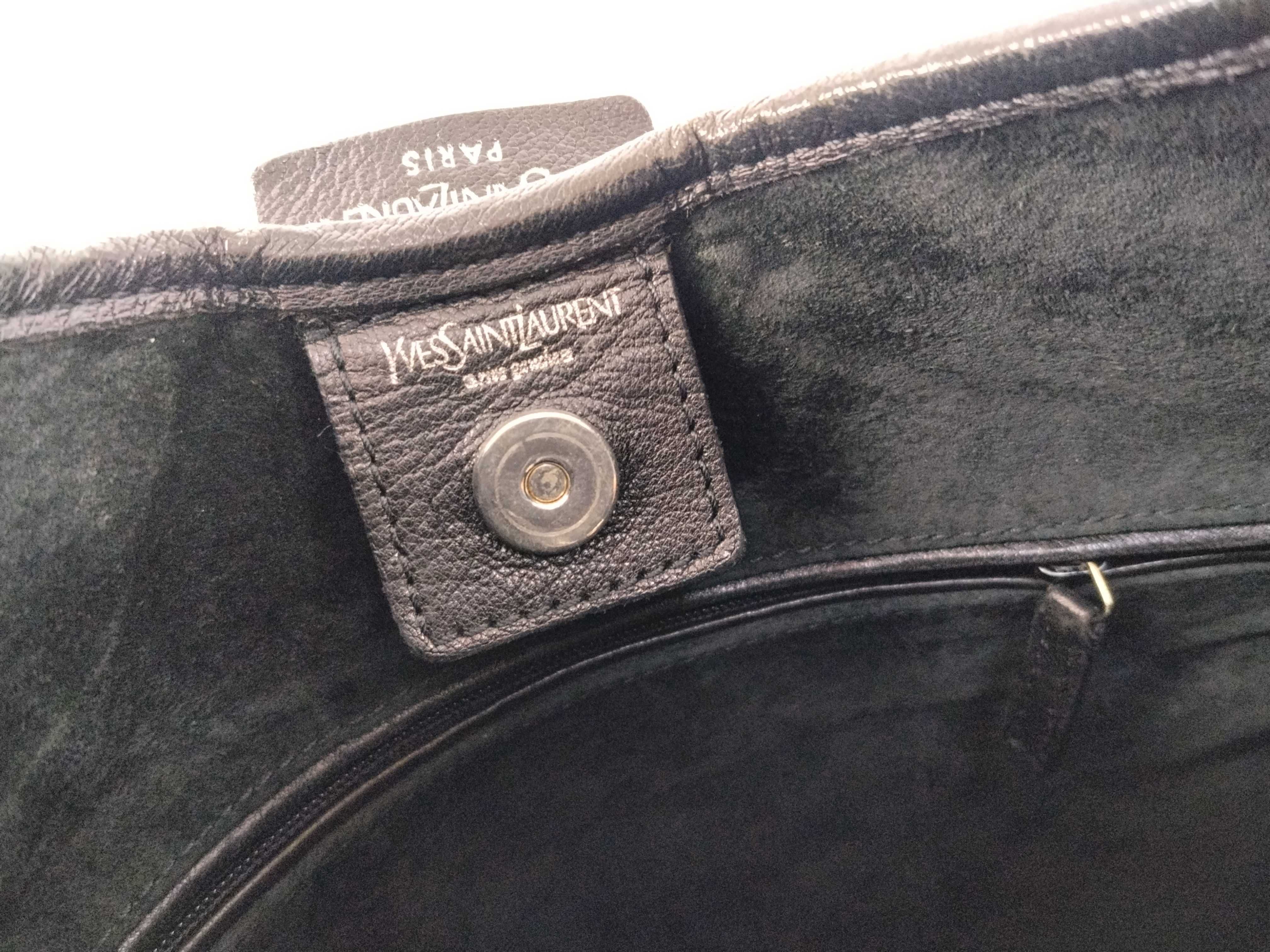 (Tom Ford era) Saint-Tropez Leather Frill Black Shoulder Bag — view 9