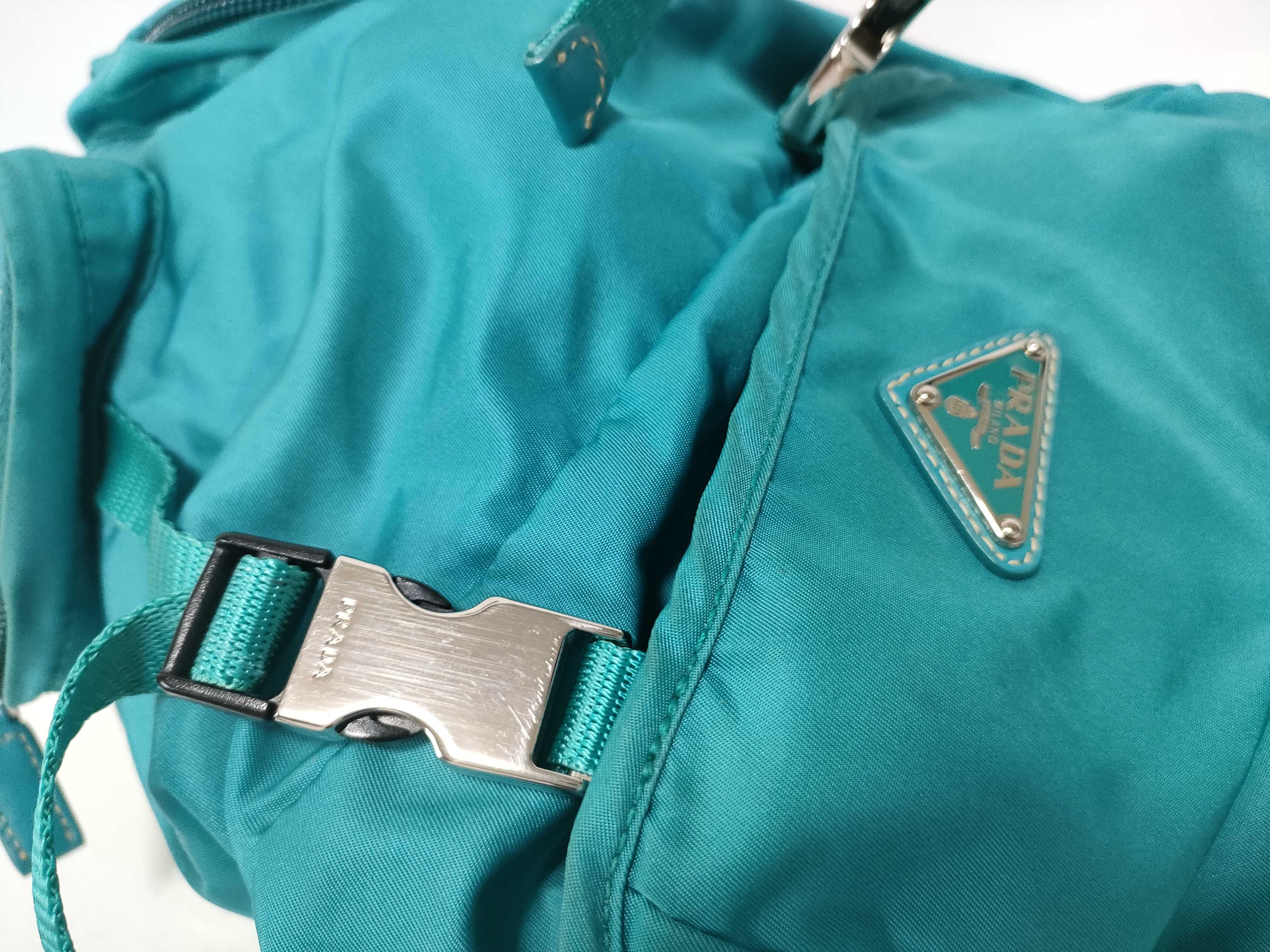 backpack, triangular logo, turquoise, rare color. — view 11