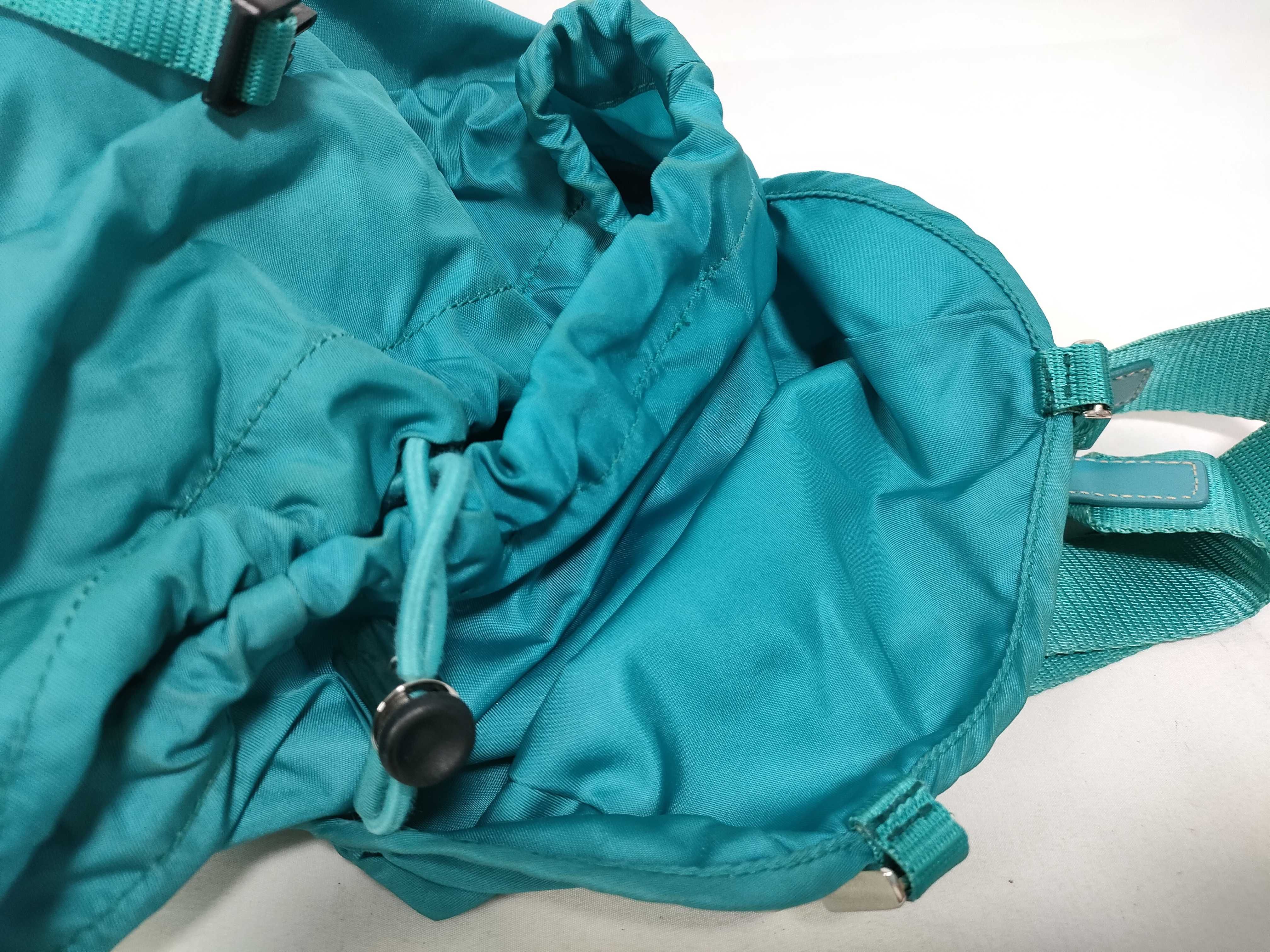 backpack, triangular logo, turquoise, rare color. — view 12