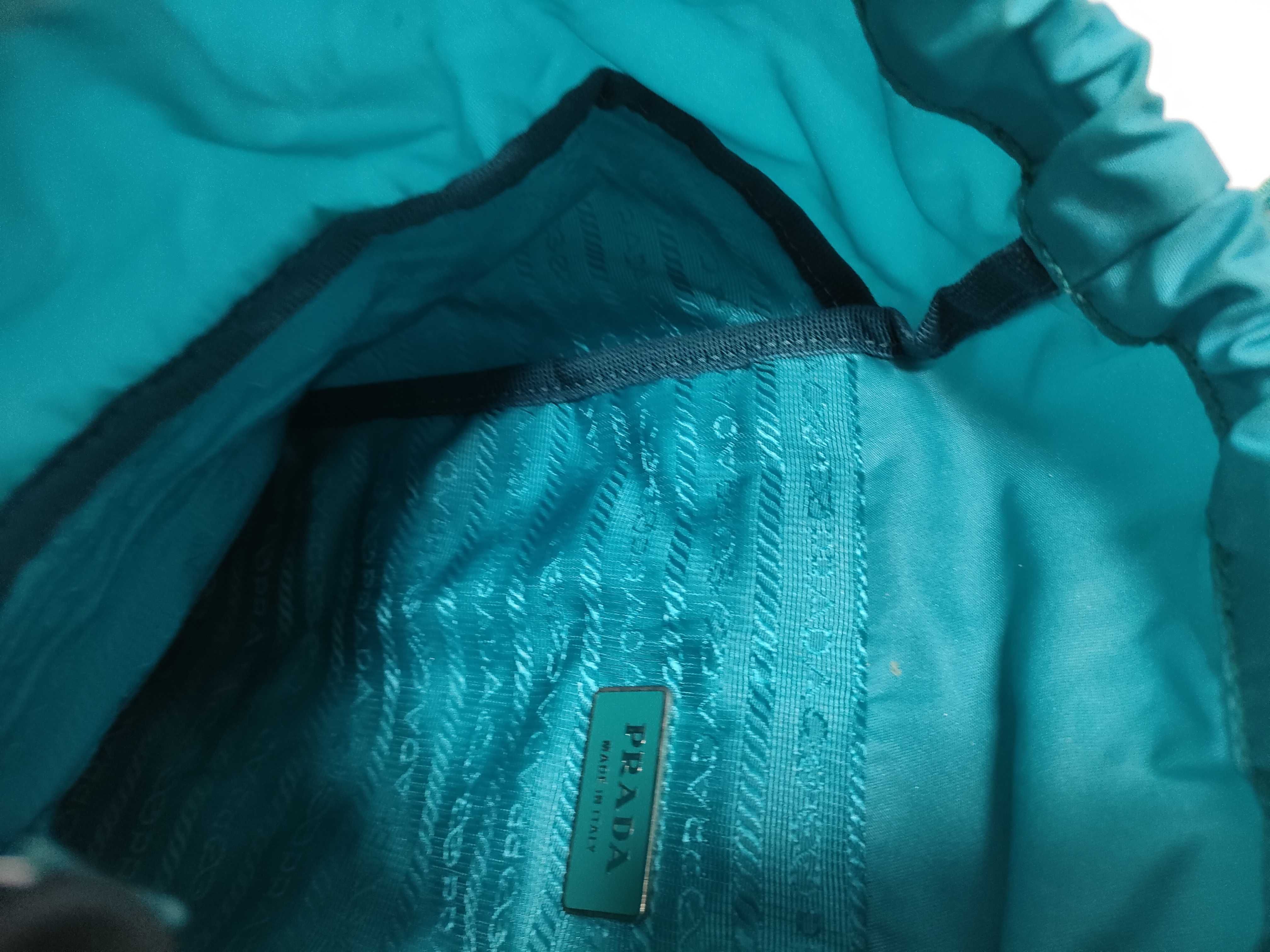 backpack, triangular logo, turquoise, rare color. — view 14